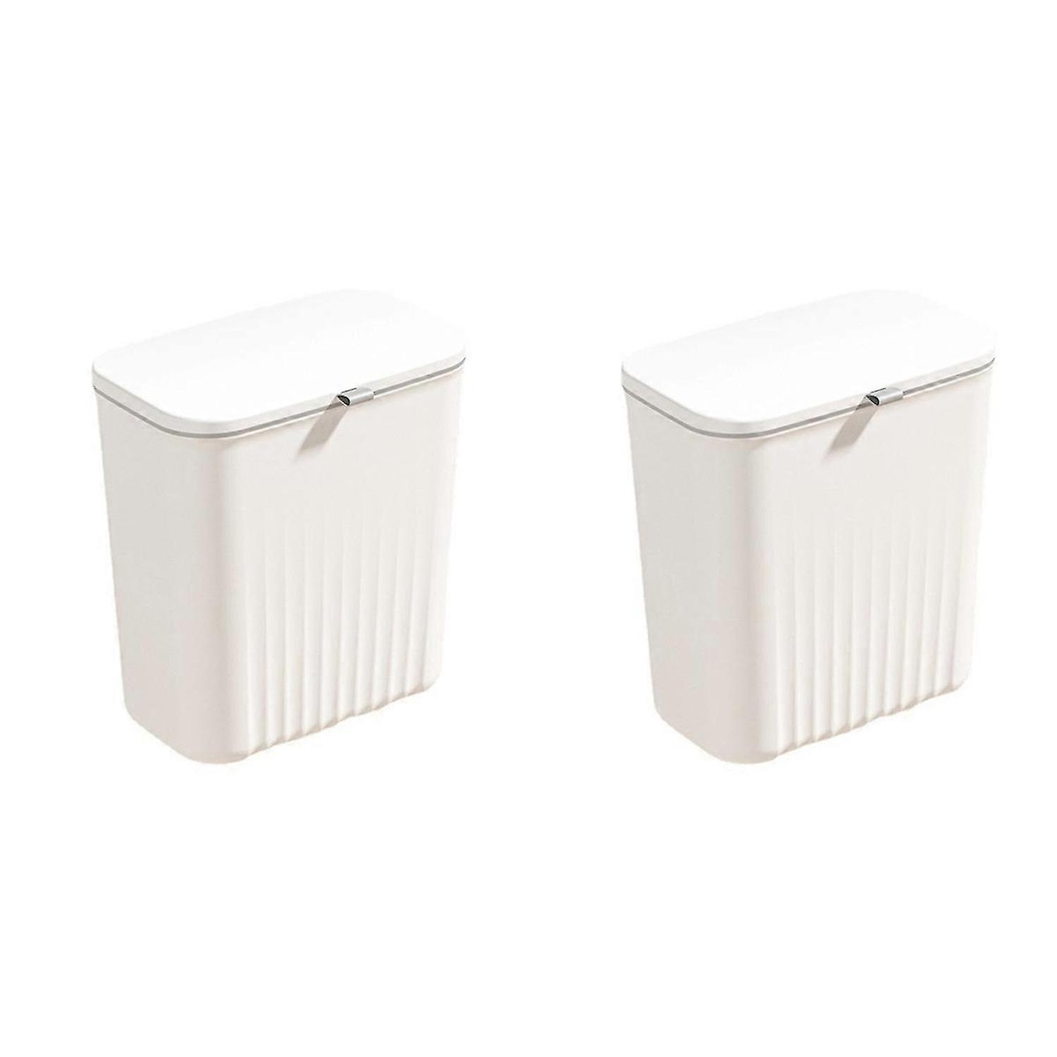 Kitchen Trash Can Household Cabinet White
