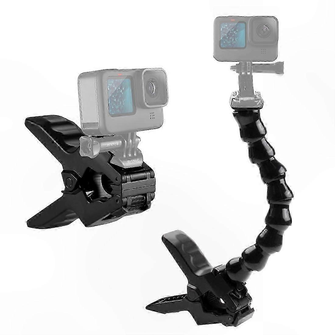 Adjustable Flex Clamp Mount for Action Cameras Compatible with GoPro Insta360  and More