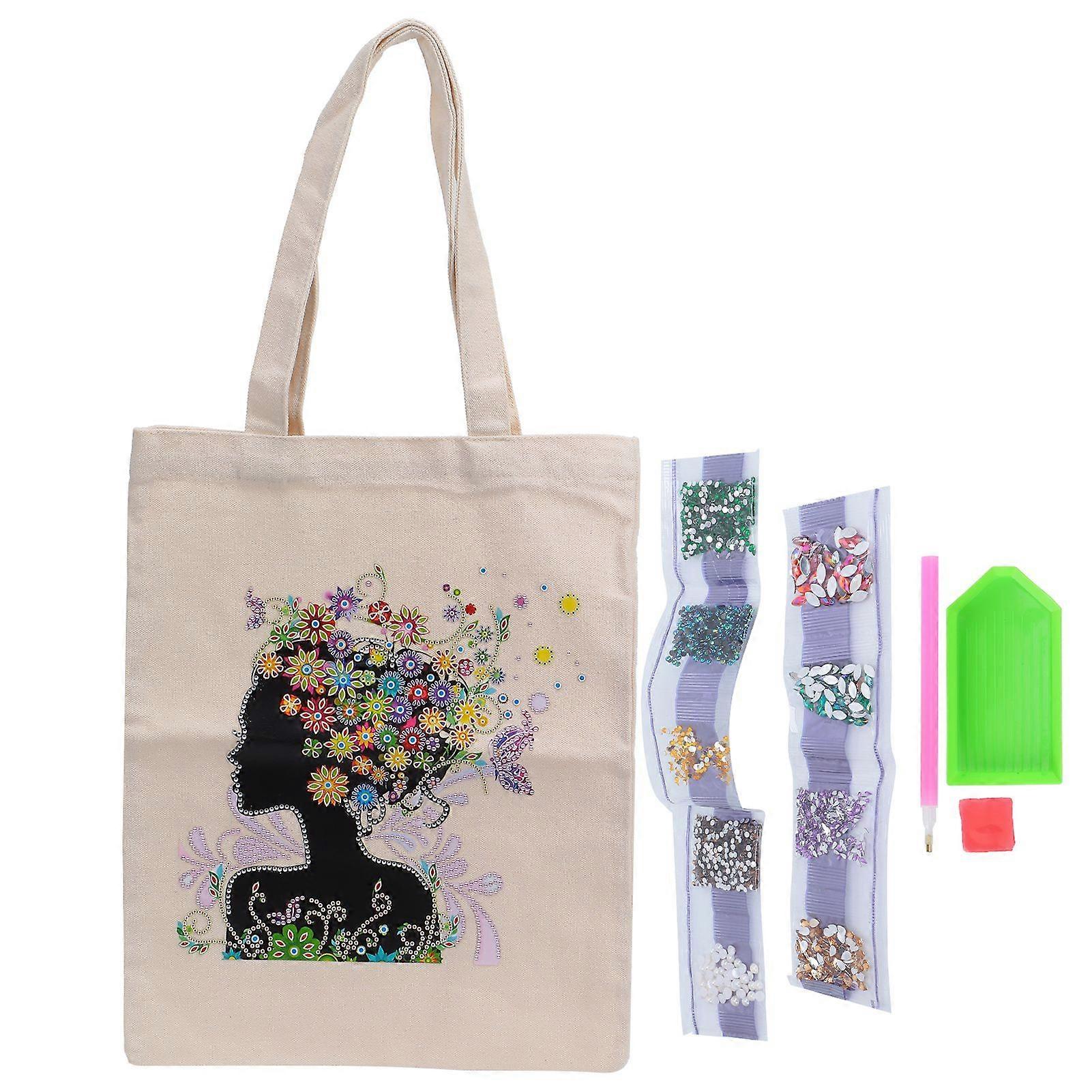 Diamond Painting Tote Bag Practical Colorful Special for Schoolbag Storage Picnic Travel GiftsBB024