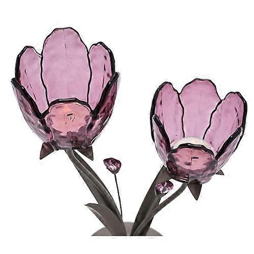 Hestia Glass Stem Double Candle Holder