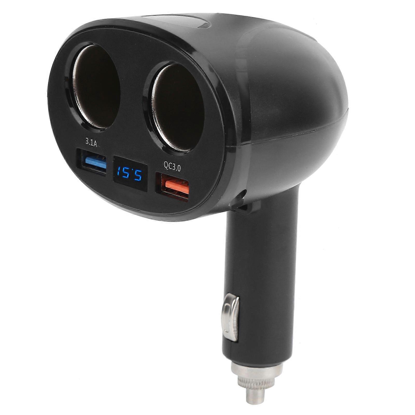 Cigarette Lighter Socket Charger Adapter Dual USB Port Splitter Distributor Automobile Electronics