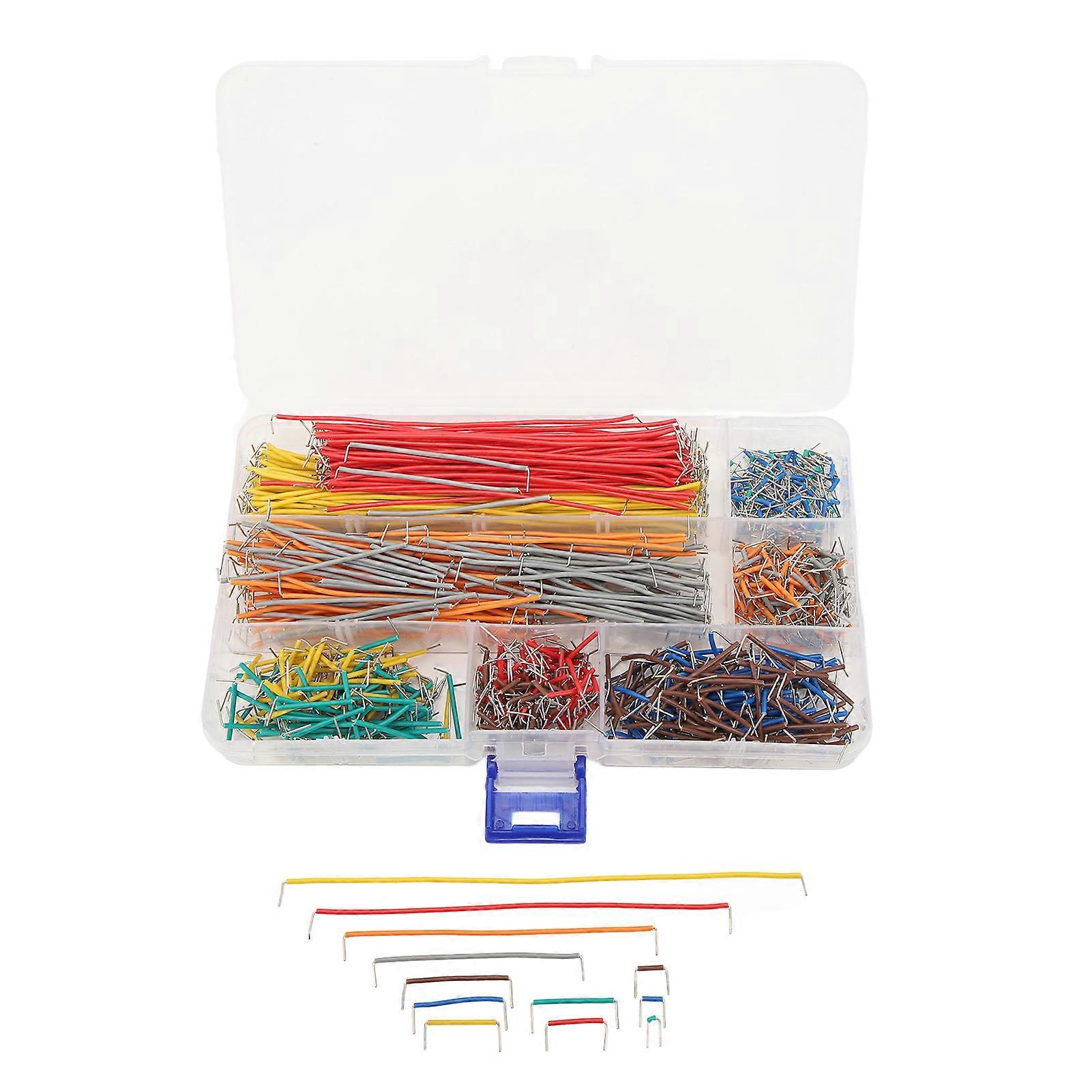 Lot de 840 câbles de connexion flexibles pour platine d'expérimentation avec boîte de rangement