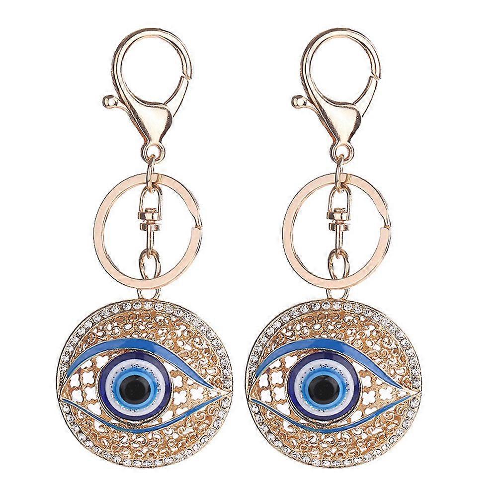 Big Eye Hollow Out Round Pendant Keychain for Holding Use