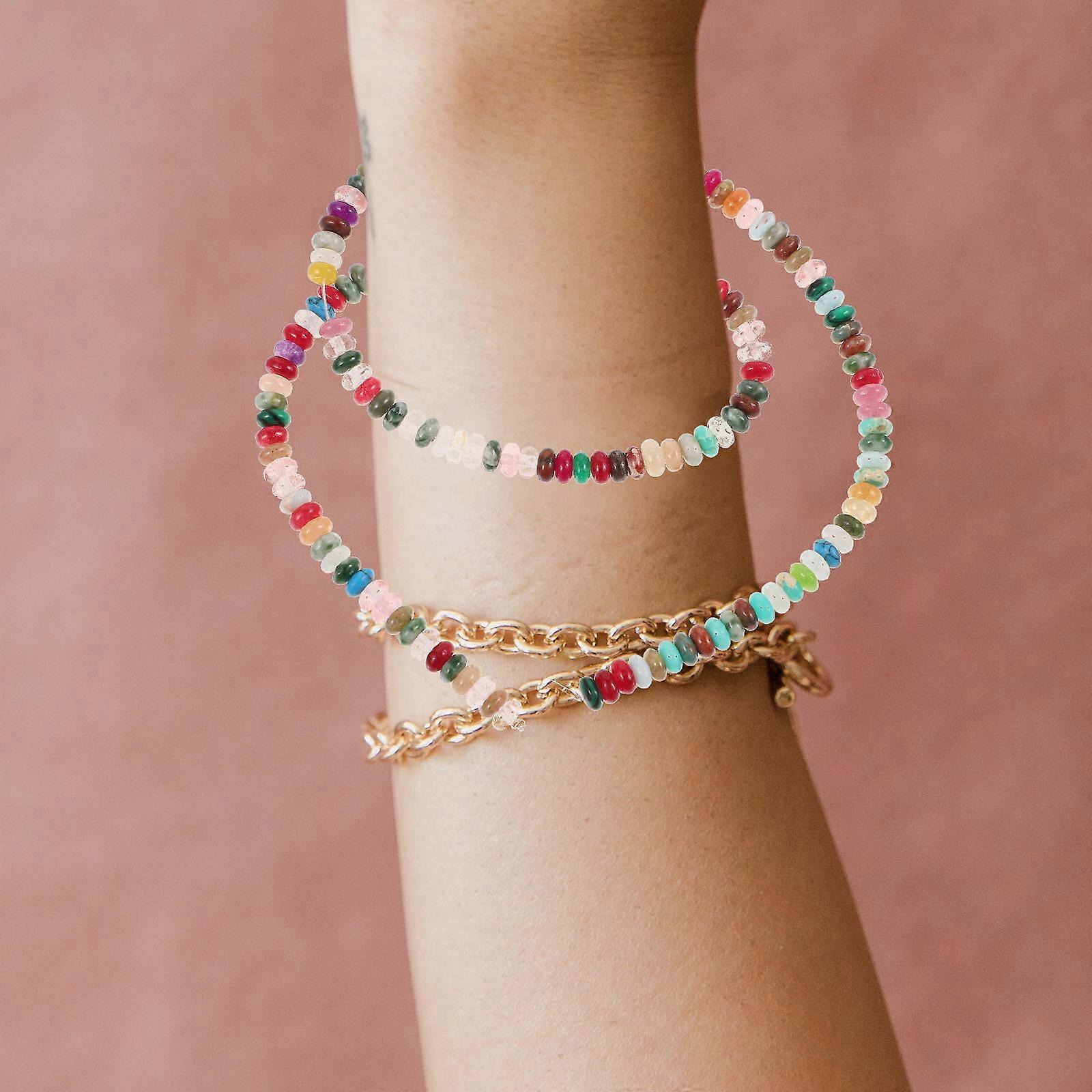 Colored Spacer Beads Small Stone Beads for DIY 1 String Loose Bead Accessories