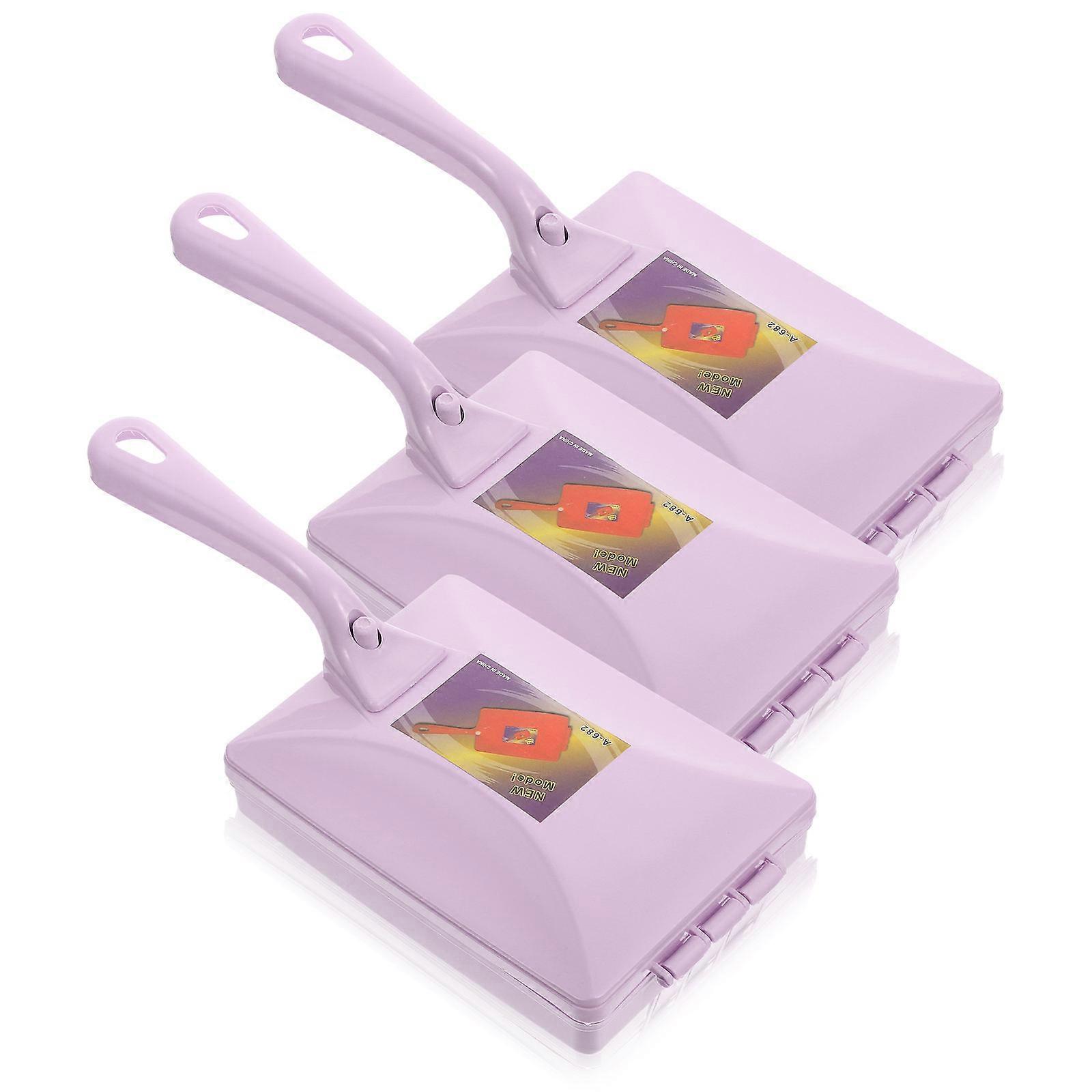 Dust Brush Roller Lint Remover Brush for Cleaning with Ergonomic Handle 3Pcs