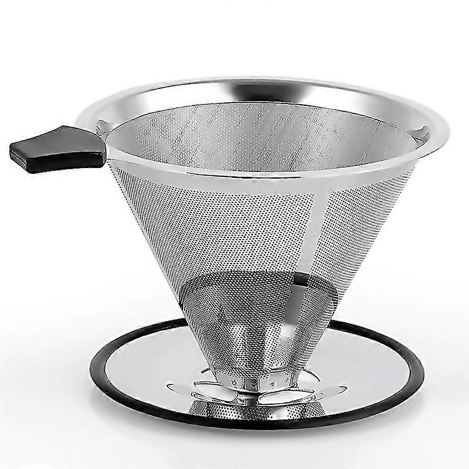 For Stainless Steel Cone Coffee Dripper Slow Drip Coffee Filter