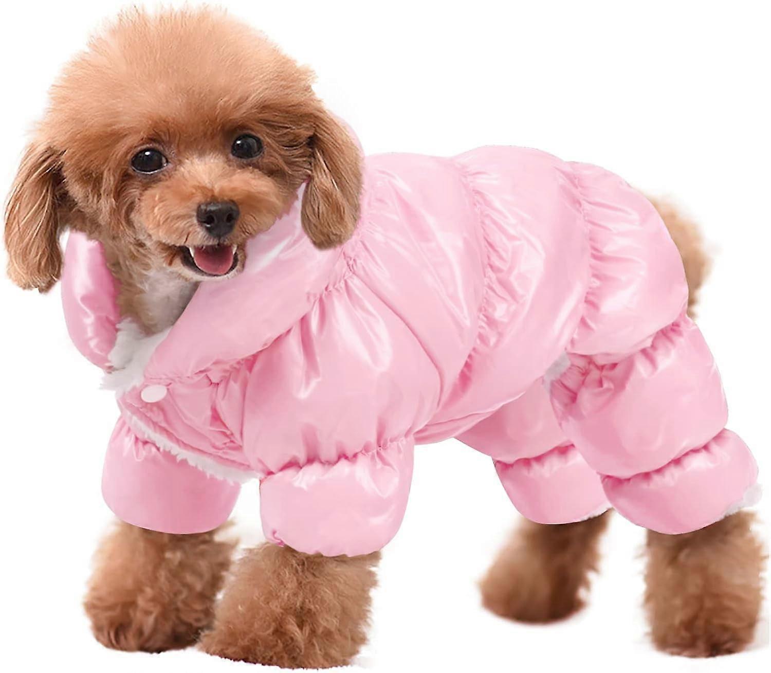Waterproof Dog Jacket Winter Coat, Windproof Puppy Snowsuit, Fleece Vest for Small Dogs, Cold Weather Dog Coats