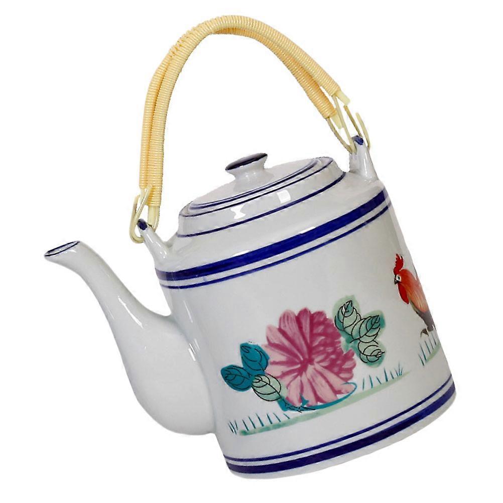 Ceramic Water Pot Ceramic Rooster Kettle for Home Use 1Pcs