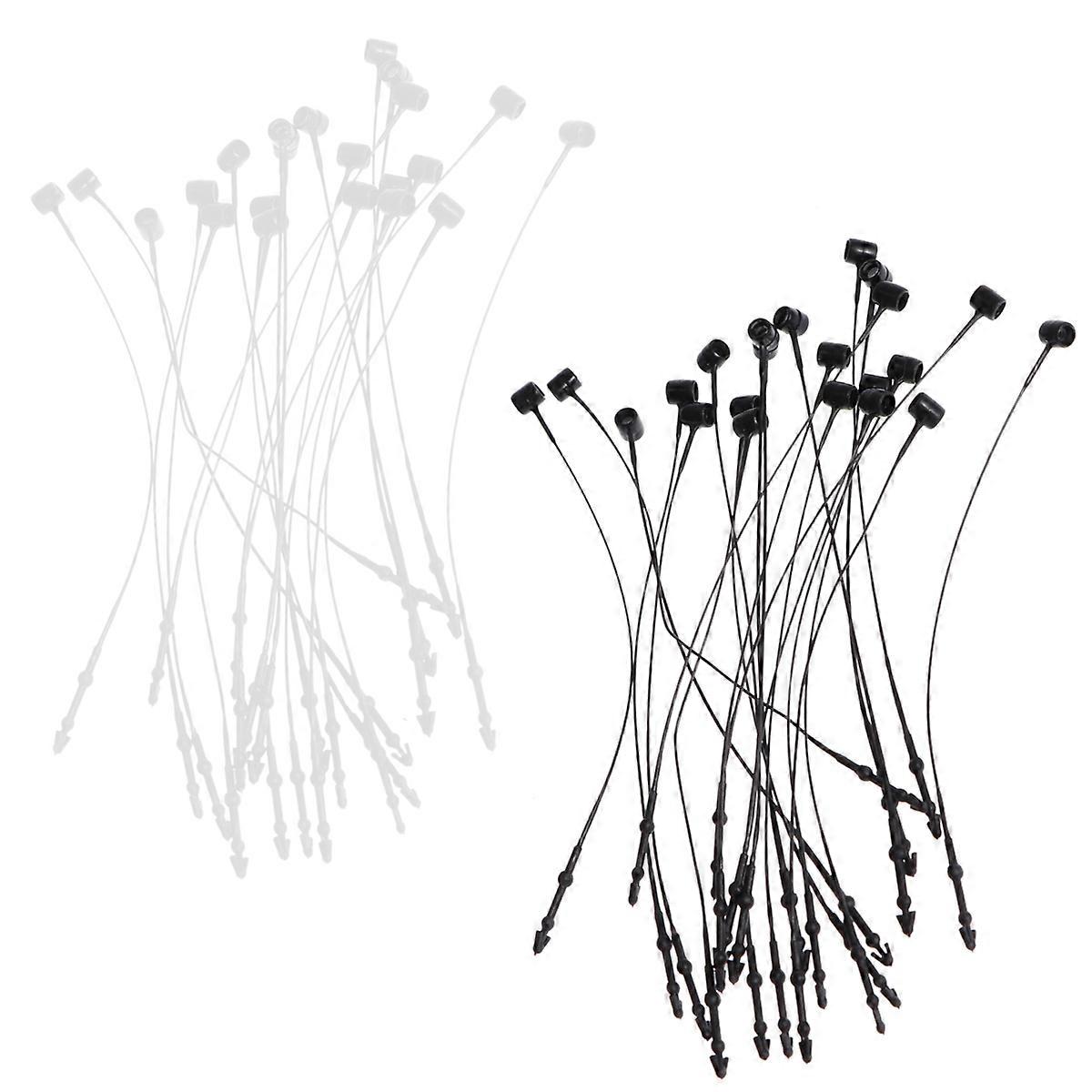 Clothes Tag Rope Plastic Hanging Needle for Clothes 2000Pcs Black Transparent