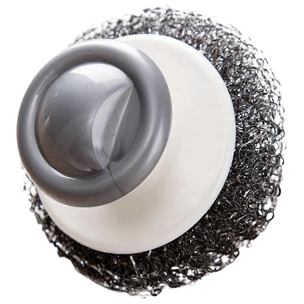 Scrubbing Wok Cleaning Brush 3Pcs For Home Use Kitchen Cleaning Grey Simple Design Efficient Dirt Removal