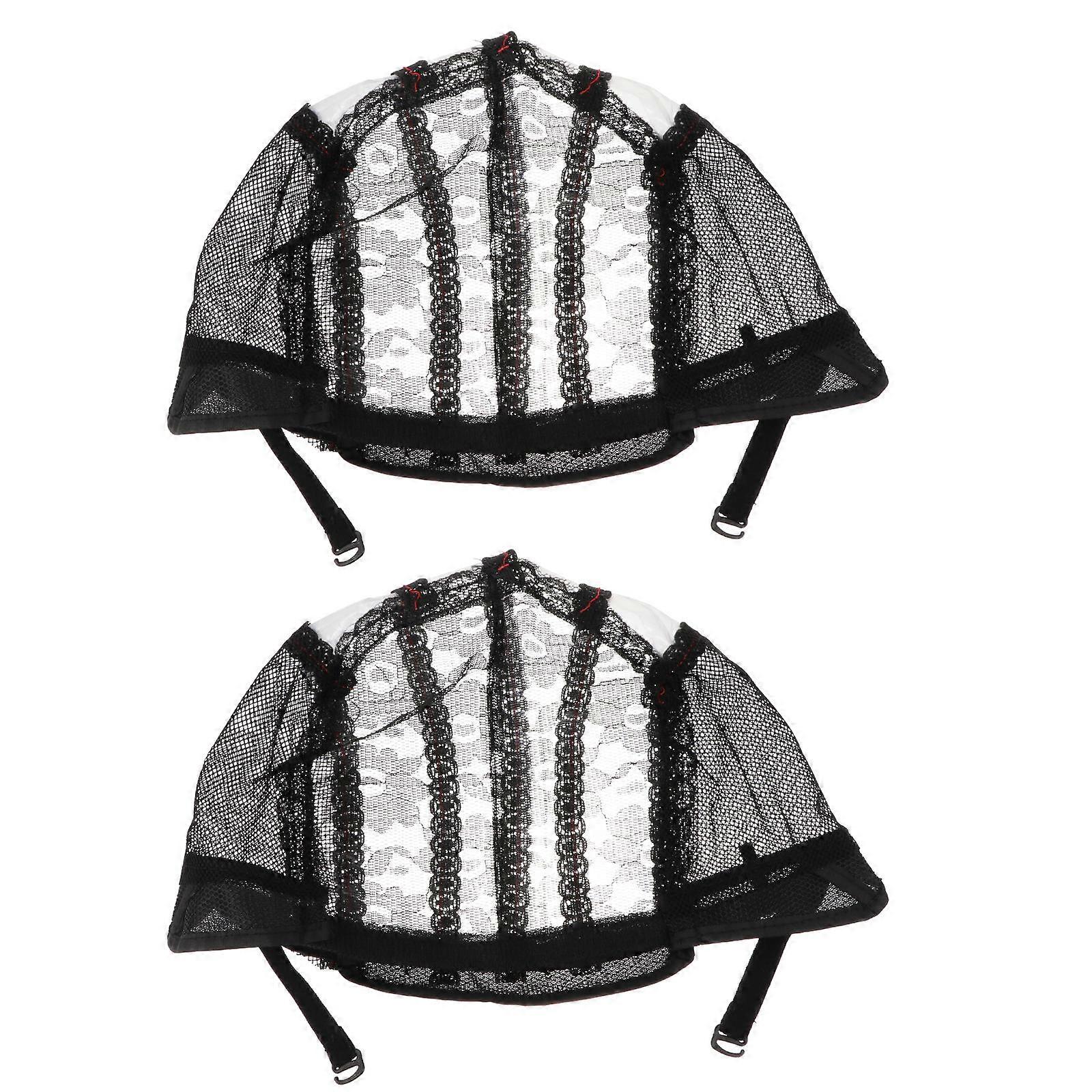 4Pcs Elastic Wig Cap for Wig Making Breathable Mesh Design