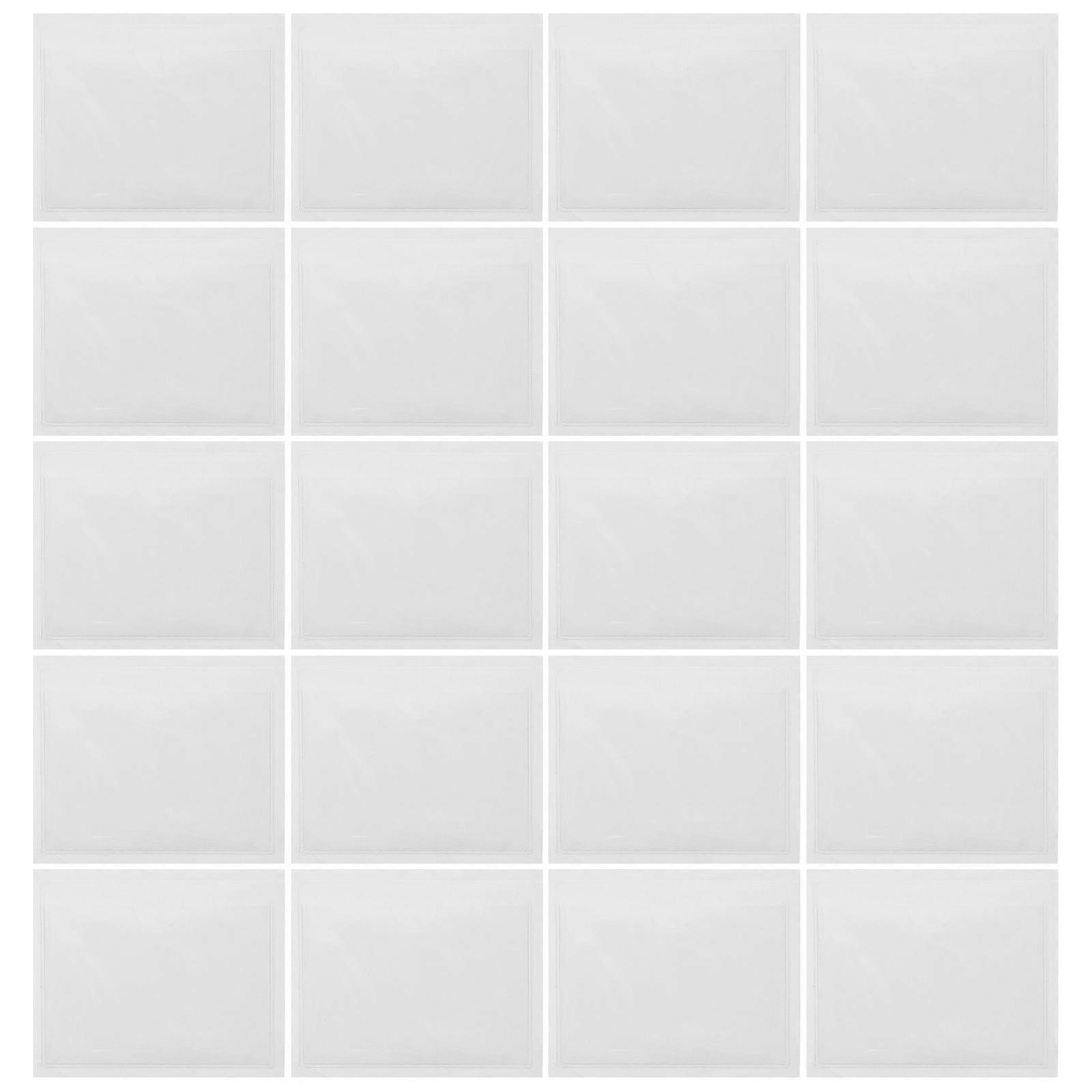30Pcs PVC Card Sleeves Self-Adhesive Transparent Pocket Label Holders For General Users Easy Stick and Remove