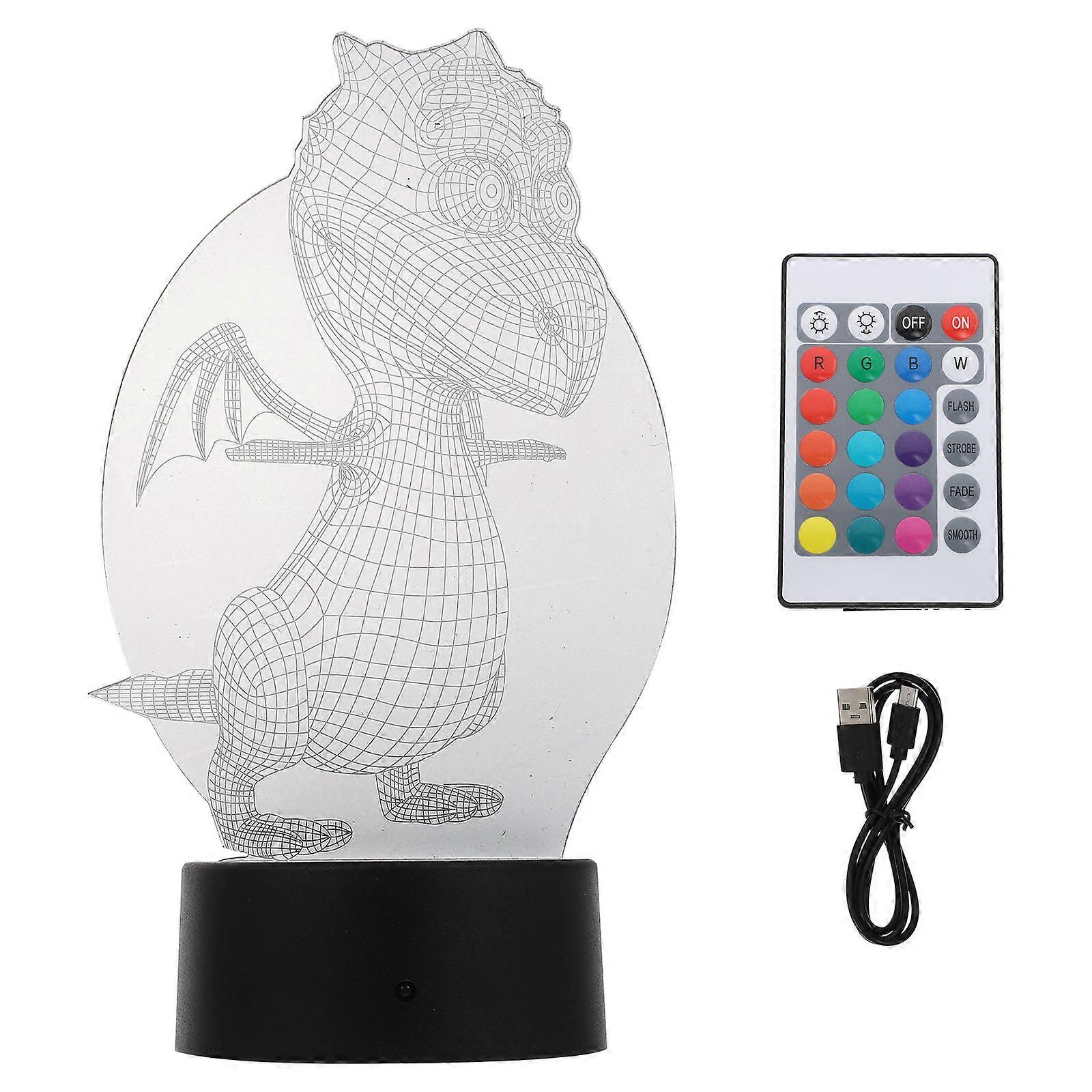 Assorted Color Dinosaur Night Lamp for Lighting Use 6Pcs Creative Bedside Light