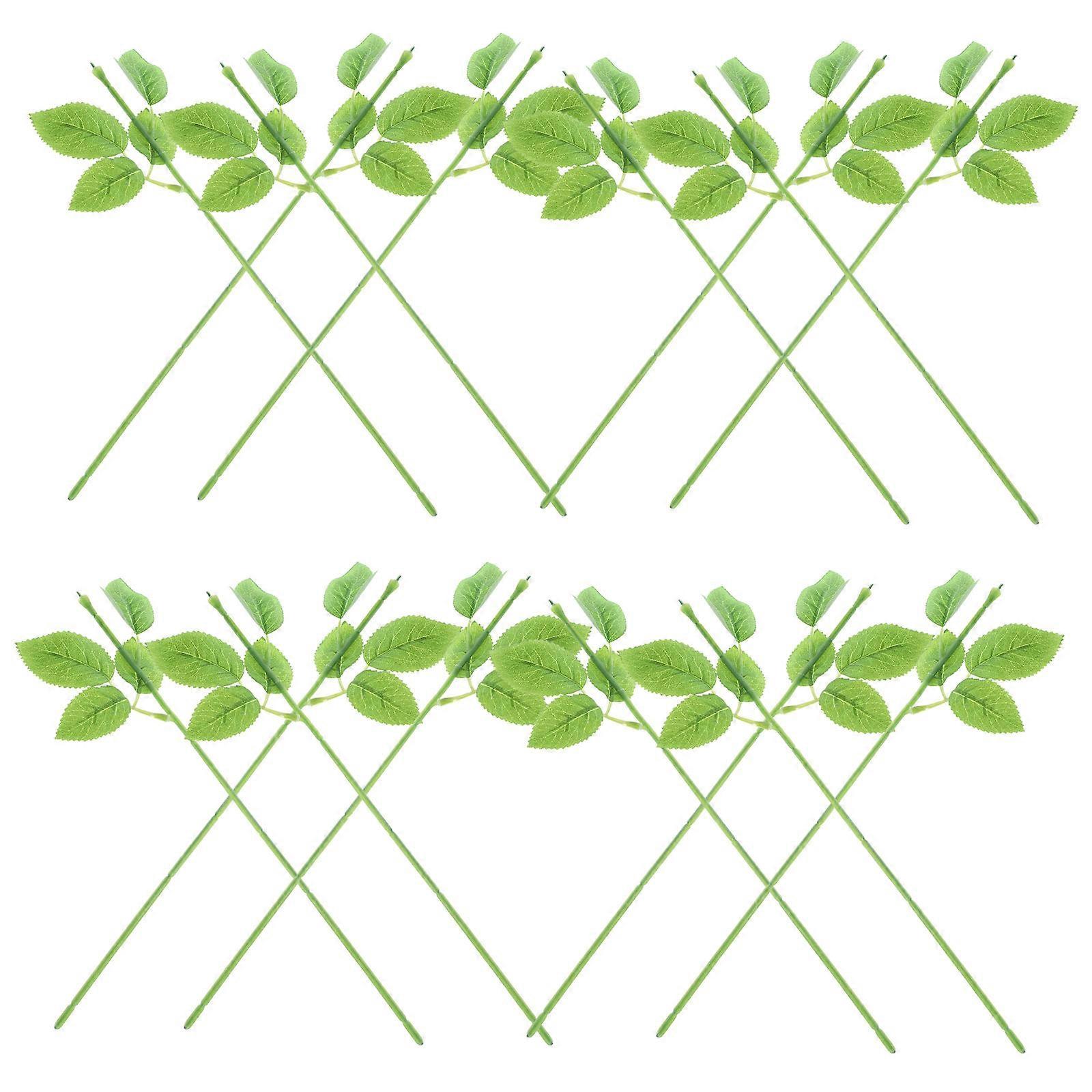 Plastic Flower Stems Rose Stem for Craft Projects 120Pcs