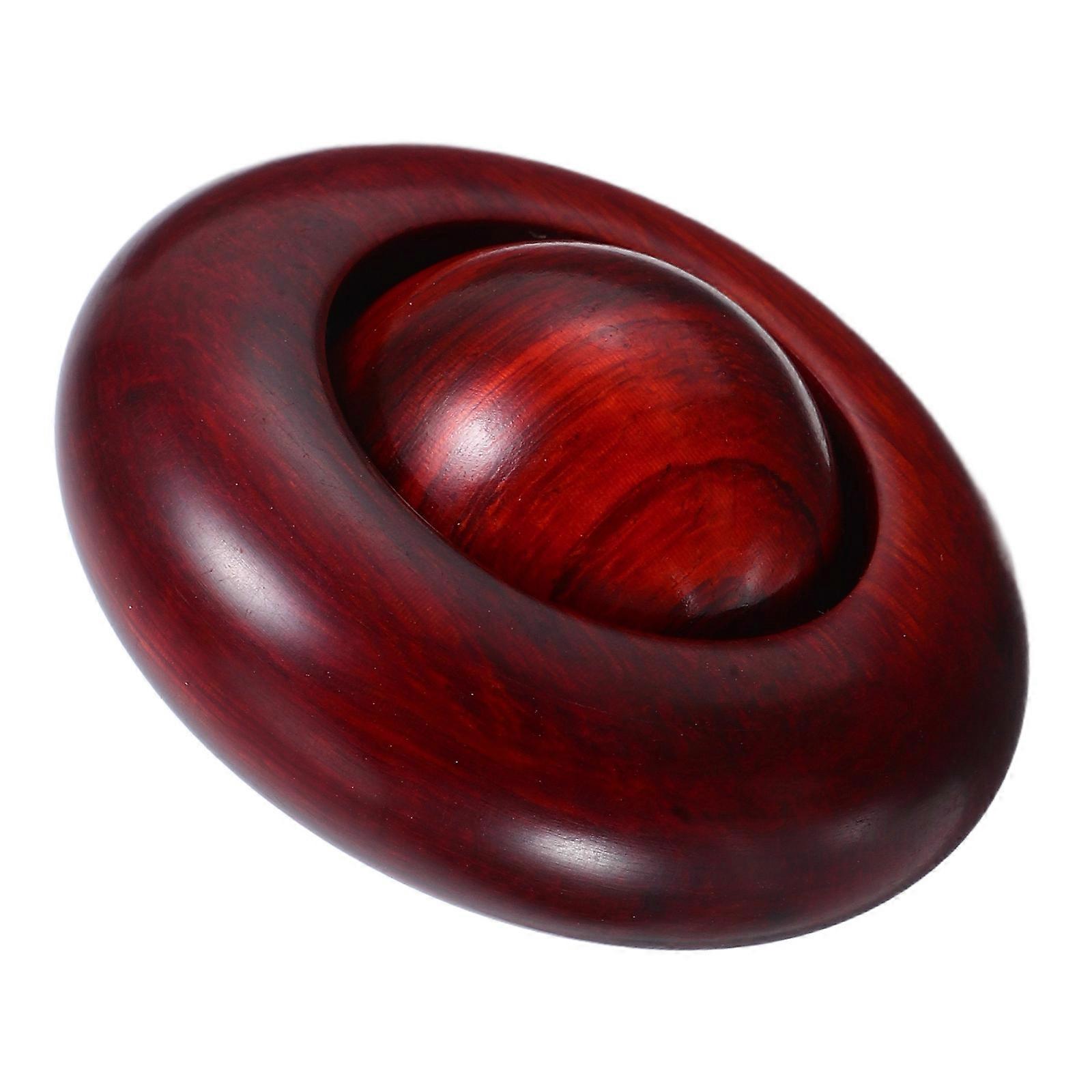 Wood Hand Exercise Tool Baoding Massage Balls for Relaxation 2Pcs Brown Wood