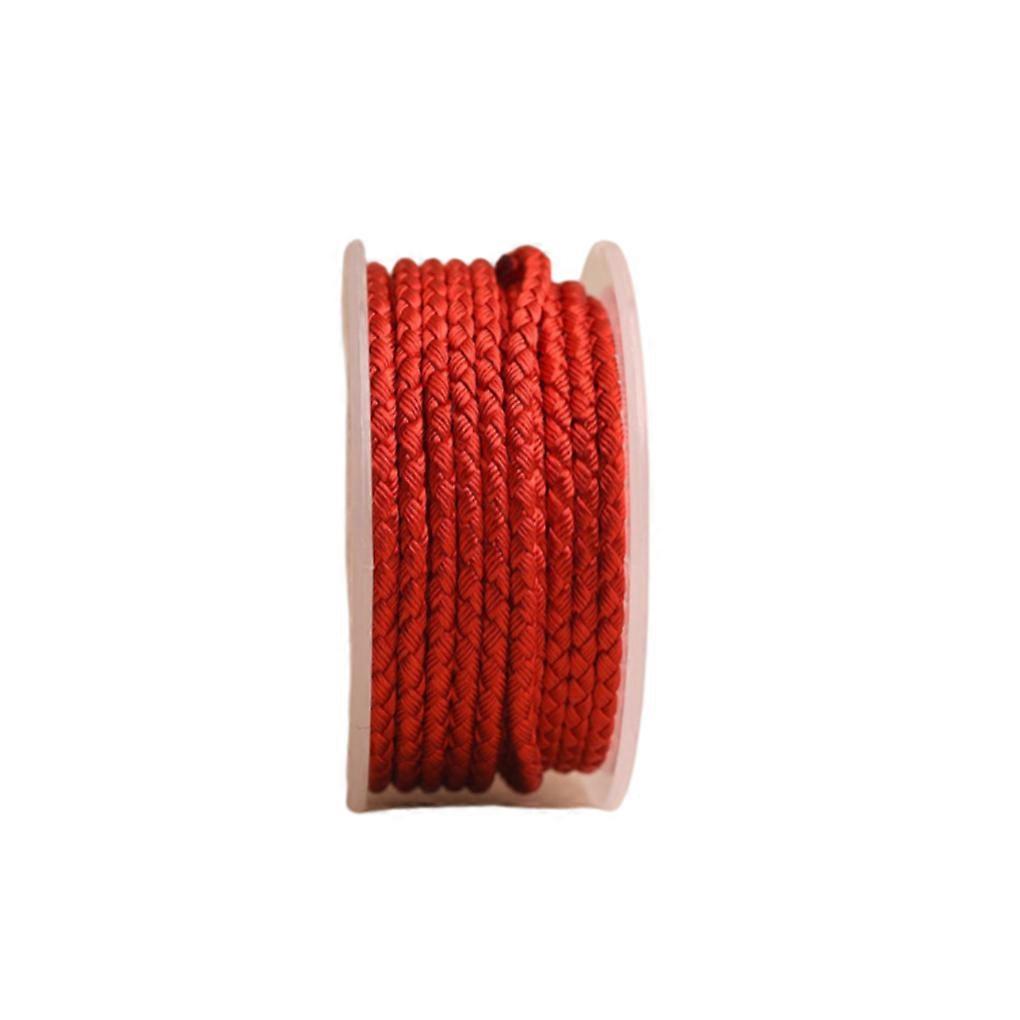 Braided Rope Weaving Craft Making String Cord Handmade Thread Knitting Jewelry Making Accessory Home Red