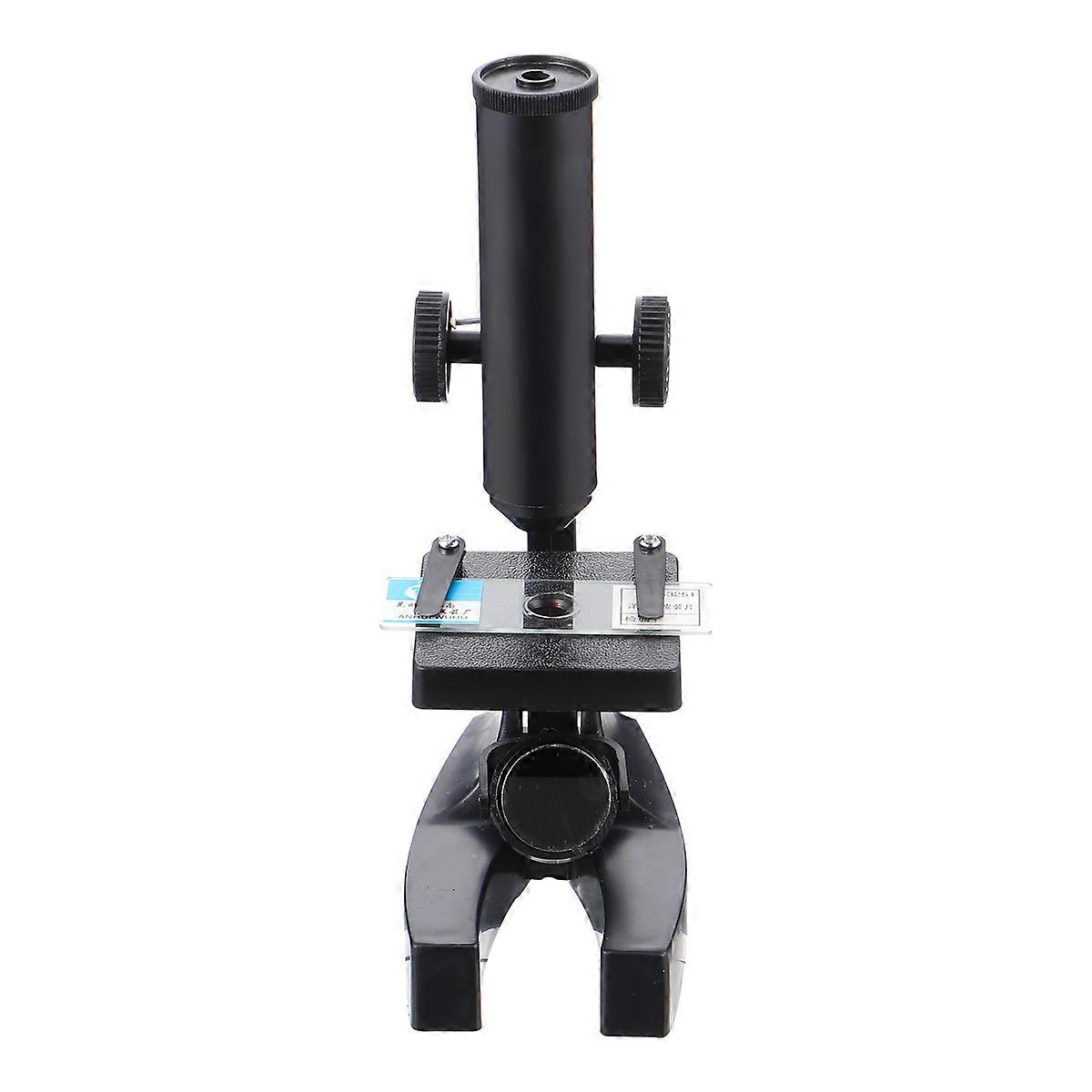 Student Microscope Educational Tool for Biological Experiment 2Pcs Black