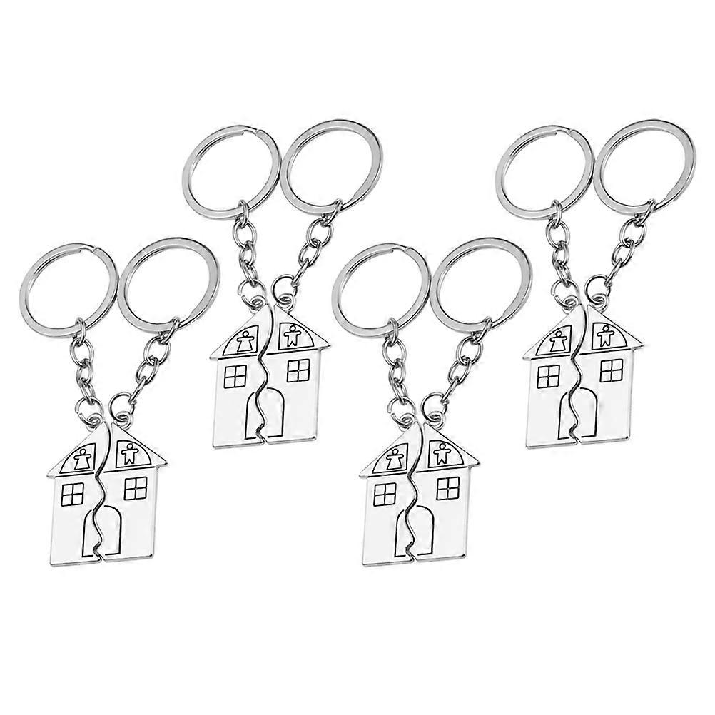 Couple Keychain Pendant for DIY Decor 8Pairs Set