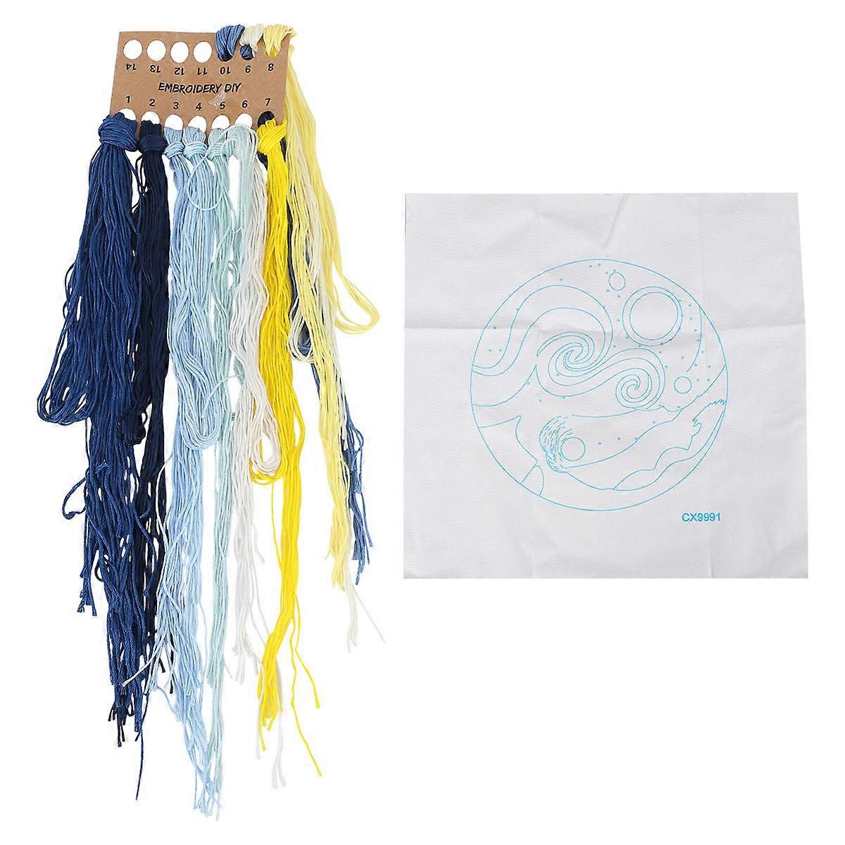 Model de cer cusut în cruce, brodat manual, pentru accesorii DIY