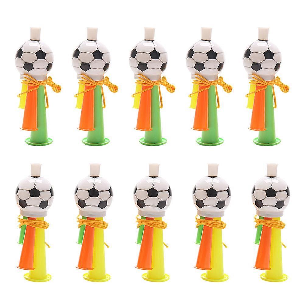 Football Game Horn 10Pcs Assorted Color Versatile Use Trumpet for Party Use