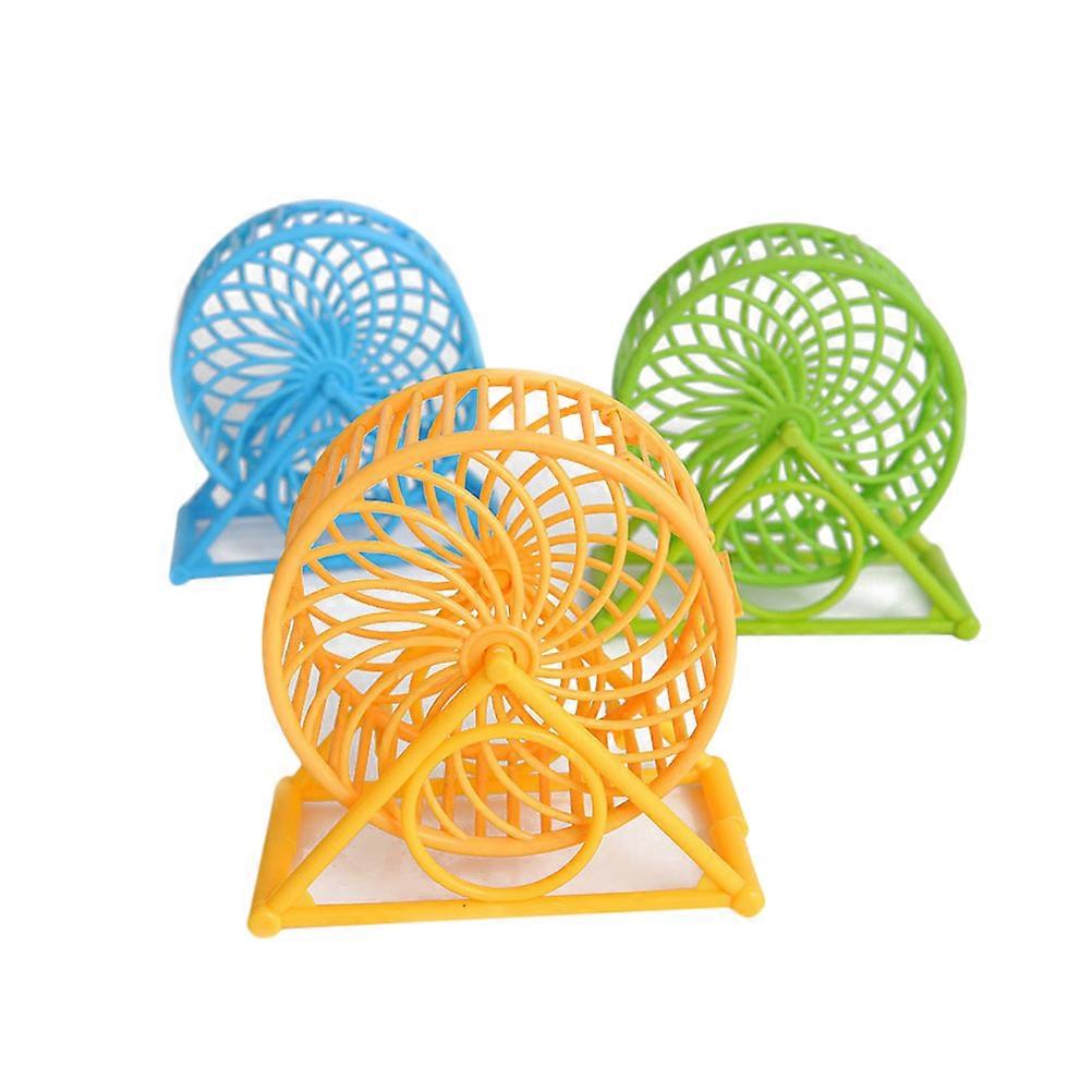 Interactive Hamster Toy Running Wheel For Cage Easy To Clean Durable Plastic 3Set