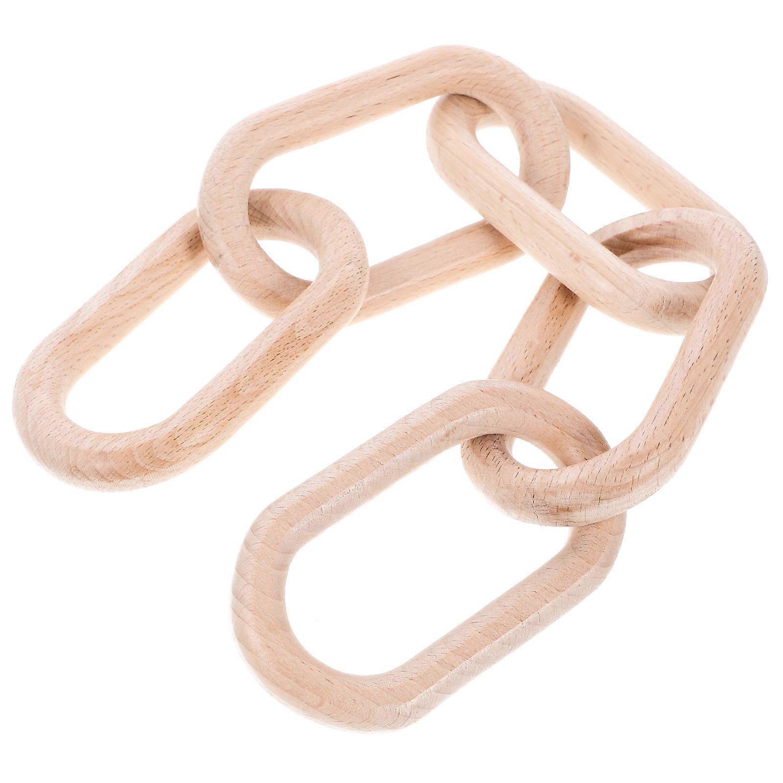 Wood Chain Link Decor for Dining Table and Shelf Wood Chain Decor