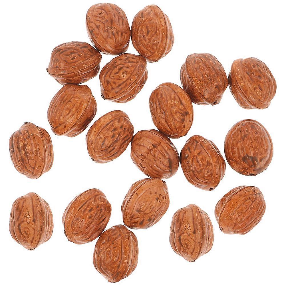 Artificial Walnuts Plastic Decorative Models for Home Decor 100Pcs