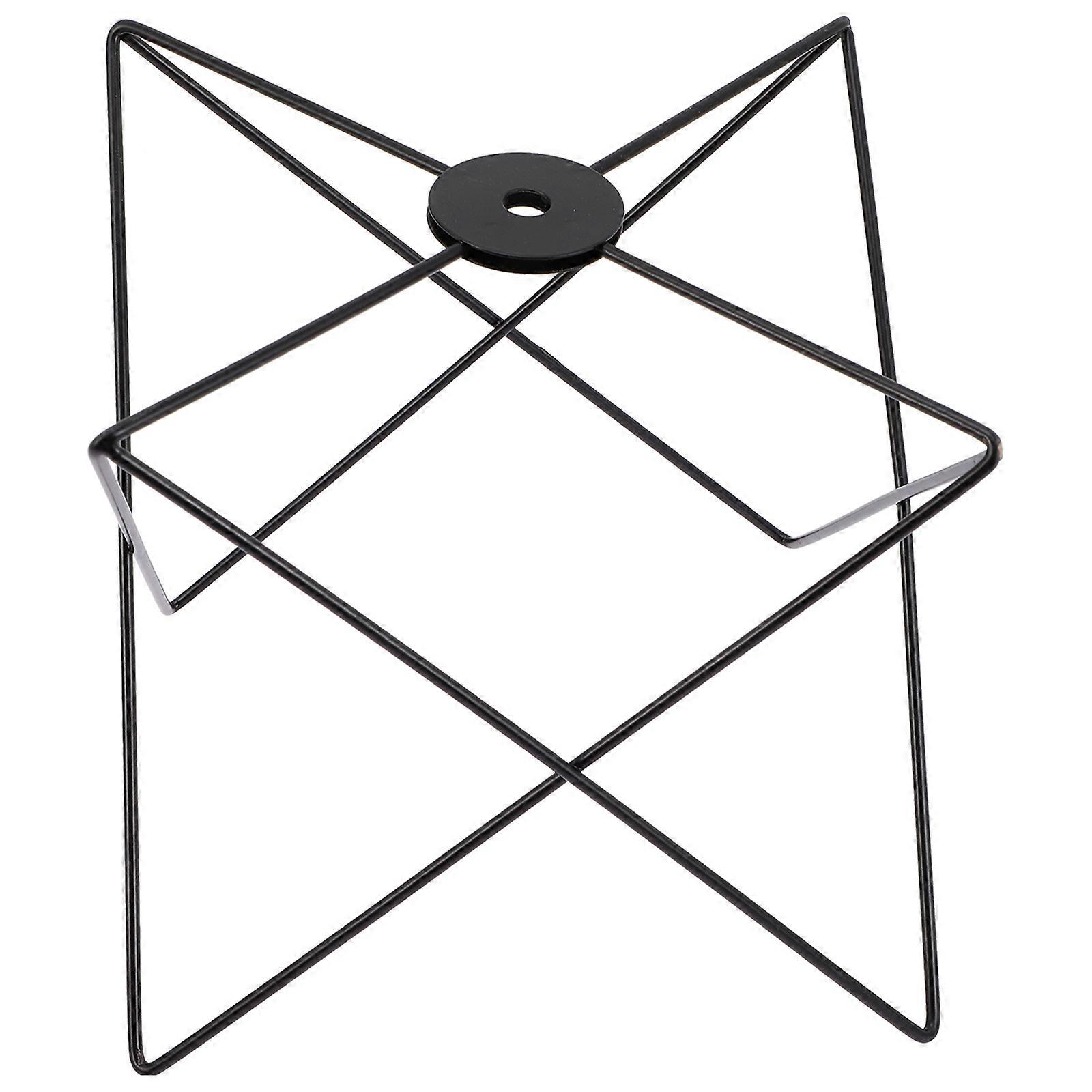DIY Ring Lamp Shade Holder Black Iron 2Pcs Lampshade Frames