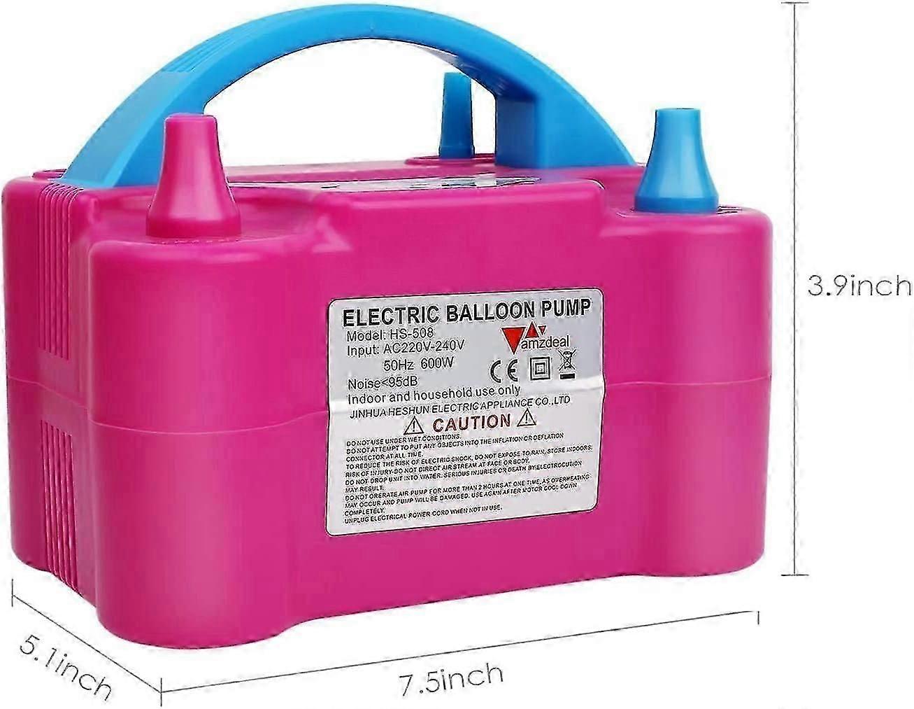 New,suitable Electric balloon inflator 600W Air pump for inflating balloons with dual air nozzles of the portab