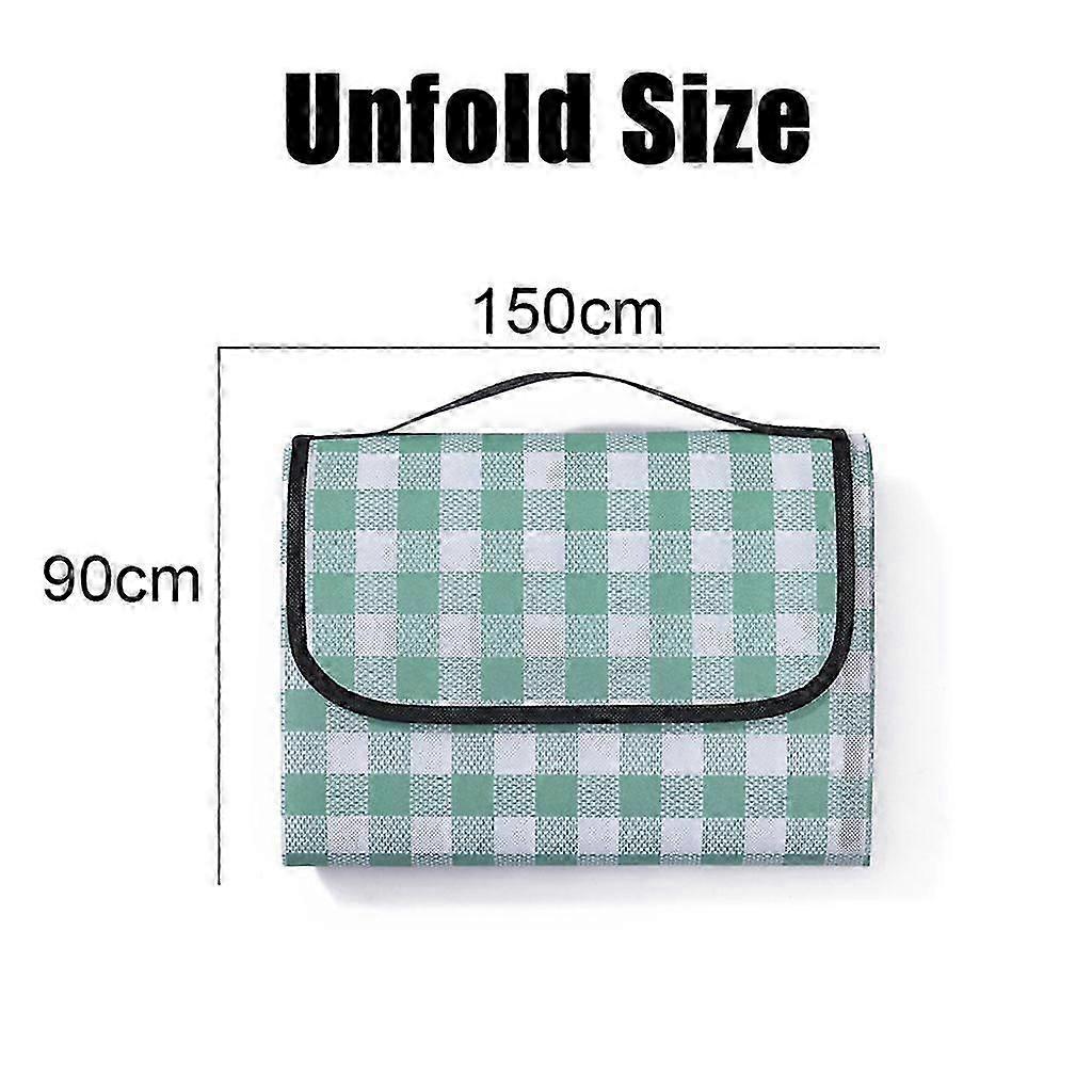 Extra Large Waterproof Picnic Blanket, Foldable for Beach/Camping, Green