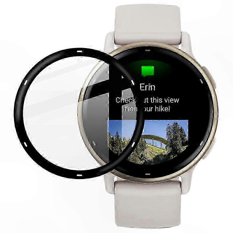 Clear PMMA Screen Protector for GPS Smartwatch with Anti-Scratch Black Edge