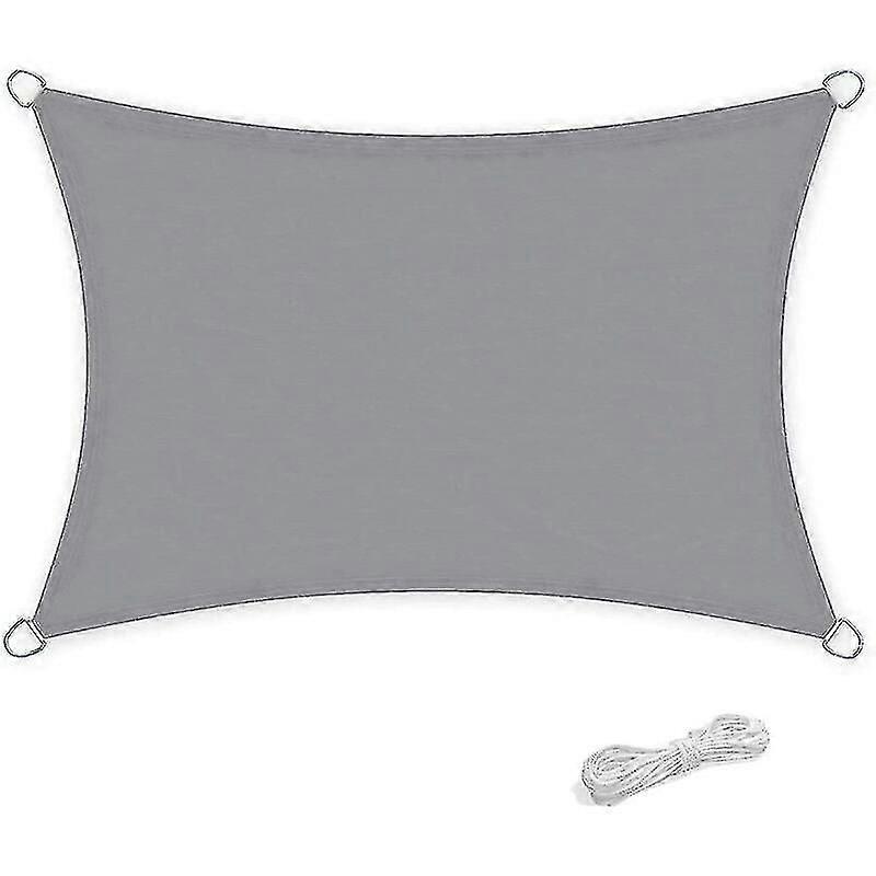 Exquisite Shade Sail, Waterproof Rectangular 2 X 3 Meters compatible Garden & Patio, 95% Protection From Uv Rays, Gray-B