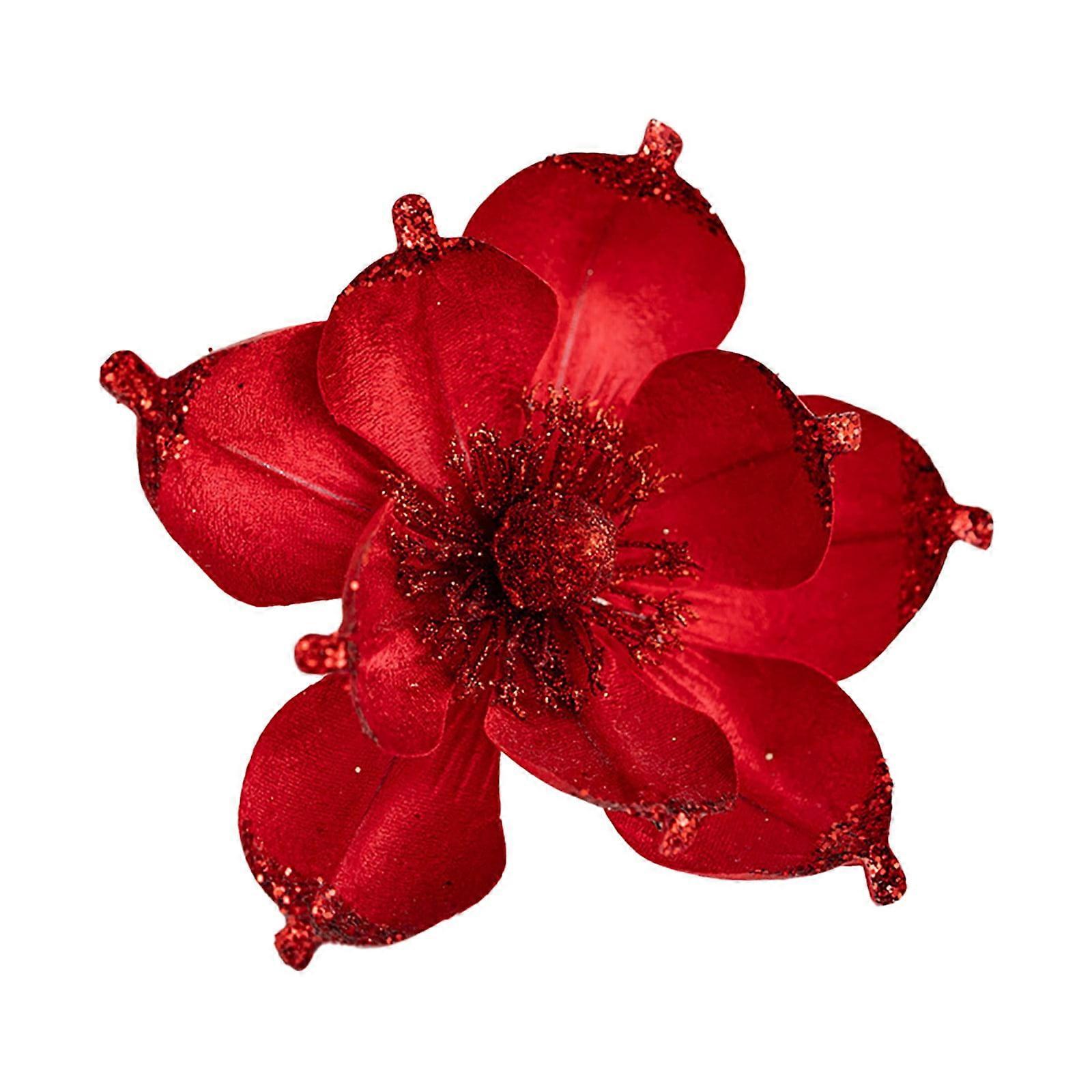 Multi Color Flower Pattern Christmas Flower Multi Layer Fabric With Sequins Christmas Tree Decorations