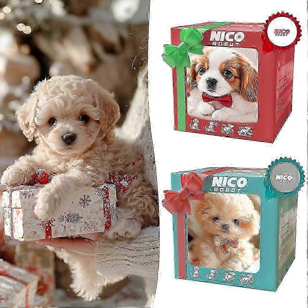 Chiot robot en peluche - Mon chiot robot réaliste, chien robotique agit comme un vrai chiot, jouet interactif cadeau pour enfants_i*