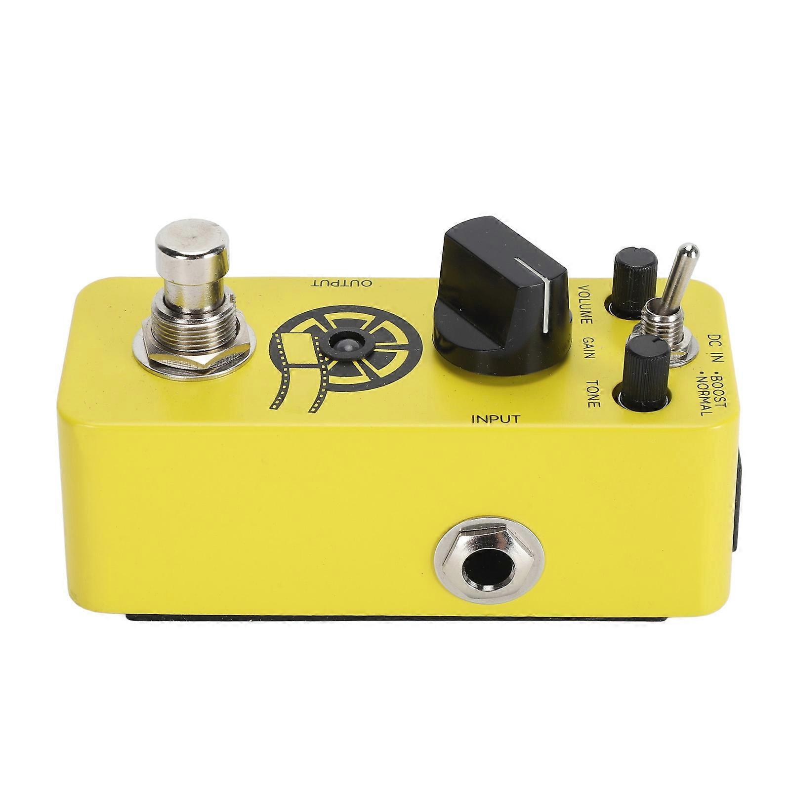 Overdrive Pedal 2 Modes True Bypass Yellow Metal Shell Guitar Effect