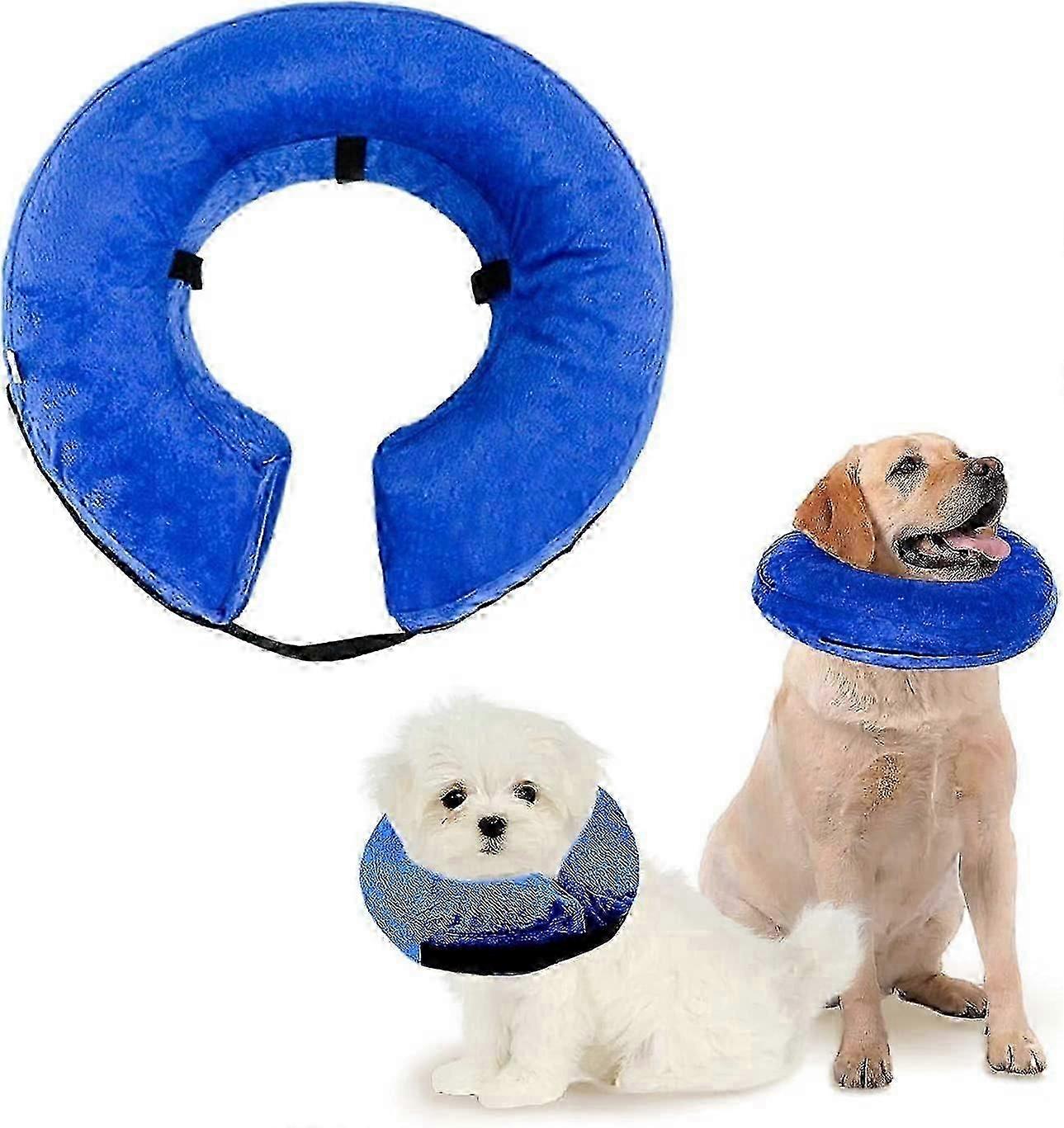Inflatable Pet Cover - Washable Protective Collar-Soft Collar with Adjustable Buckle (S)