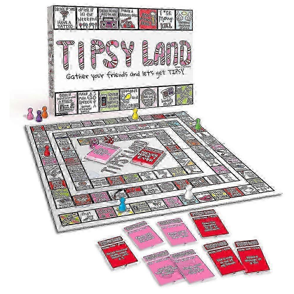 Tipsy Land Fun Drinking Game For Friends In Party Board Games Tasks And Challenges Game