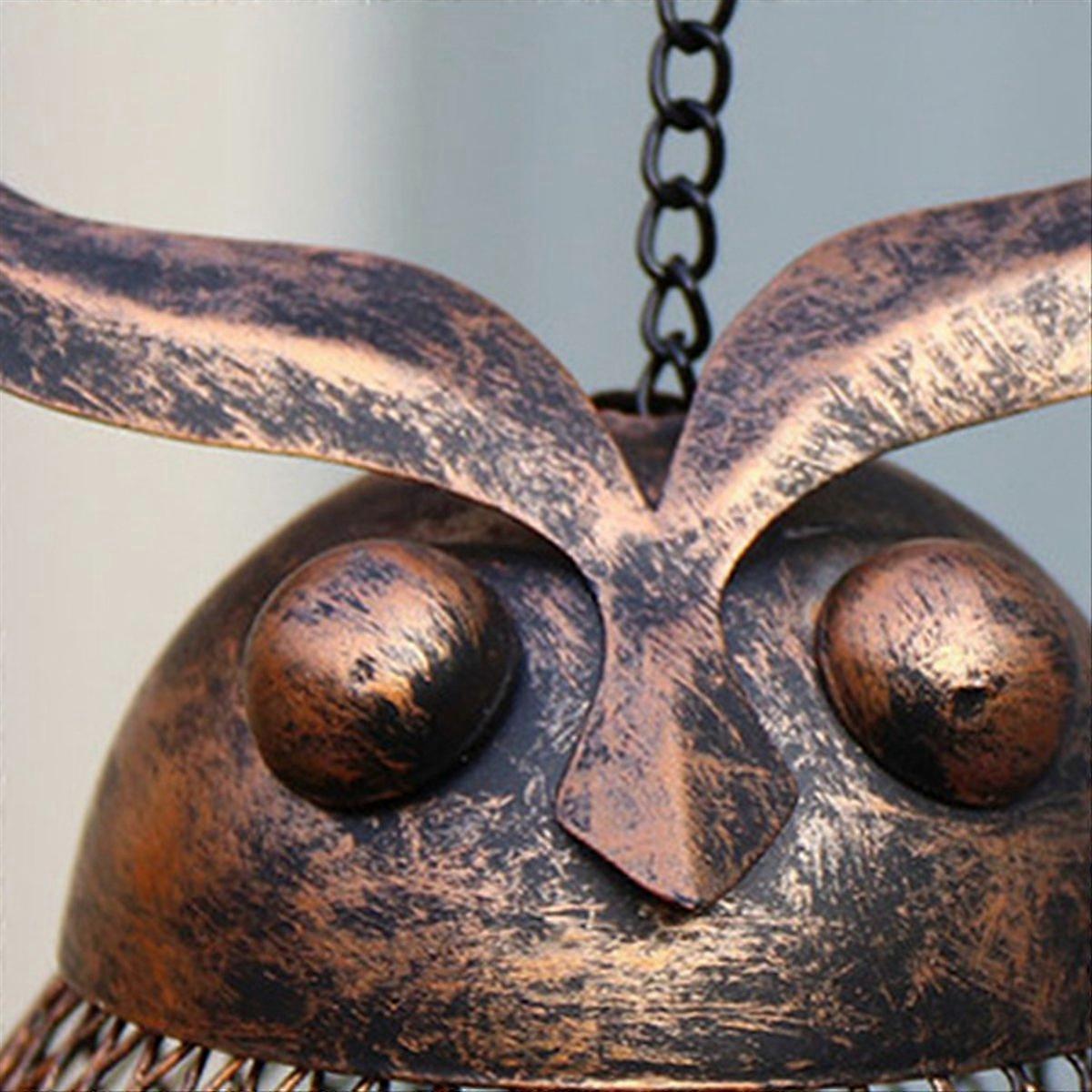 Owl Bird Feeder Hanging Iron Wild Bird Feeder