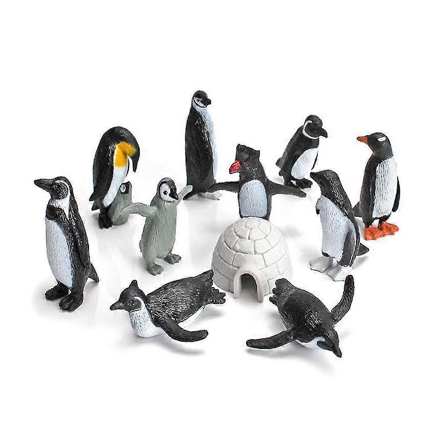 Penguin Model Set 11pcs Smallest Detail Collectible Antarctic Animals Figure Toy Shelf Decor