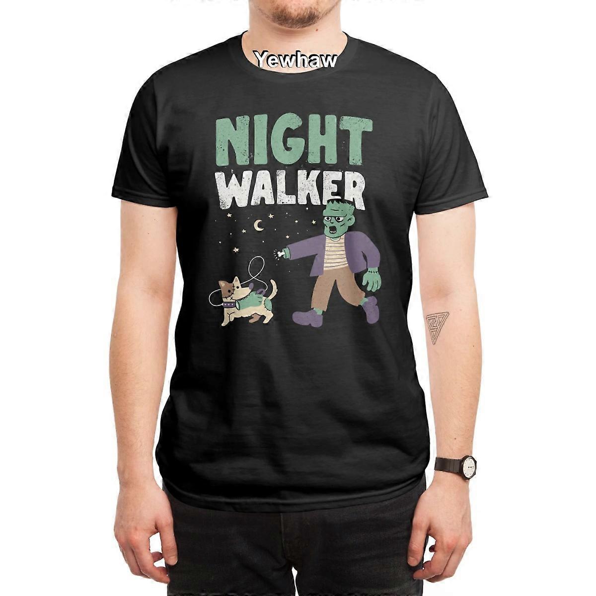 Camiseta Night Walker Frankie Frankenstein monstro andando com humor
