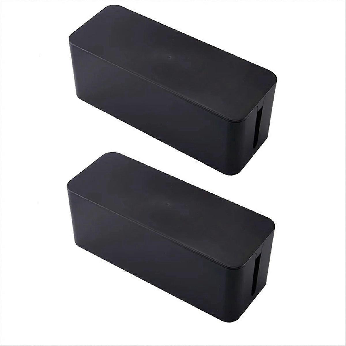 Plastic wire storage box power cord storage box junction box black
