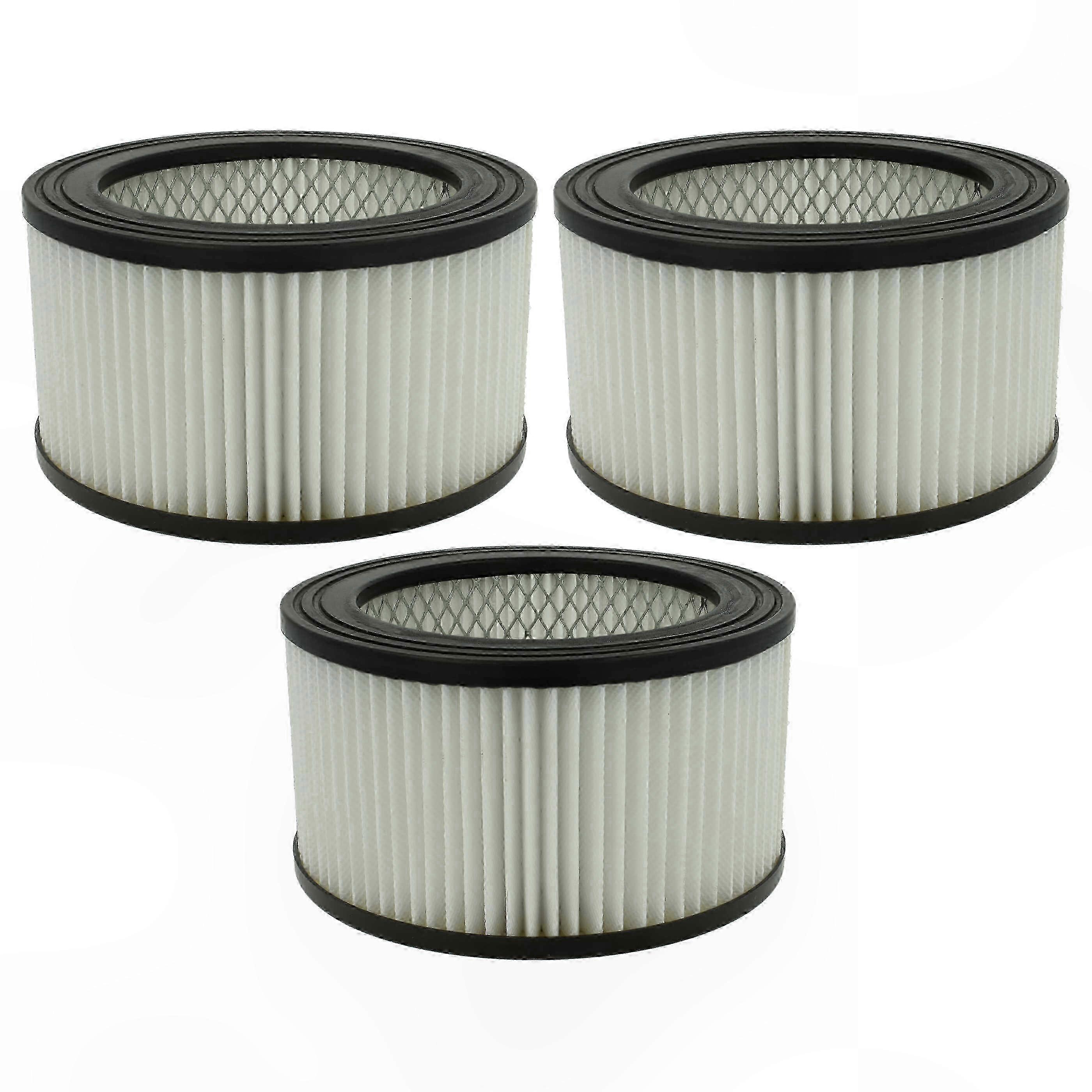 3-Pack HEPA Vacuum Filters for Ash Vacuums, Compatible with Multiple Models, Black and White Replacement Filters