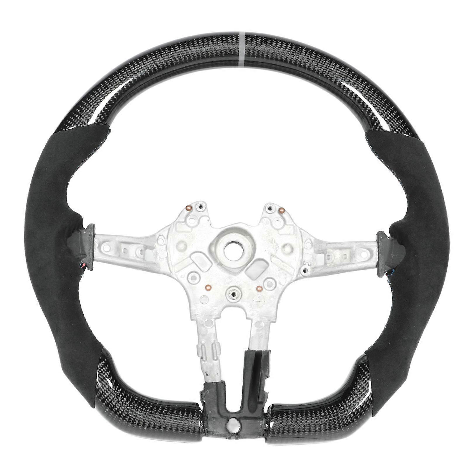 Custom Carbon Fiber Steering Wheel Suede M‑tri for F20 F22 F30 F32 F87 F80 F82 M140i M2 M3 M4 