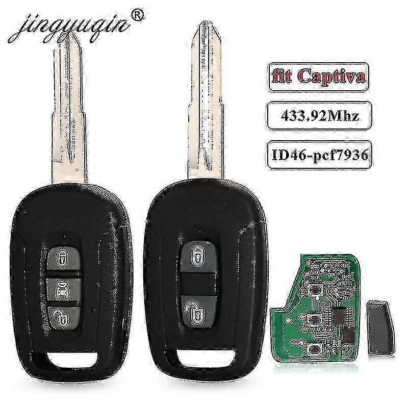 Car Remote Key Control 433mhz Id46 For Chevrolet Captiva Opel Antara 2/3 Buttons Auto Keyless Fob With Pcf7936 Chip