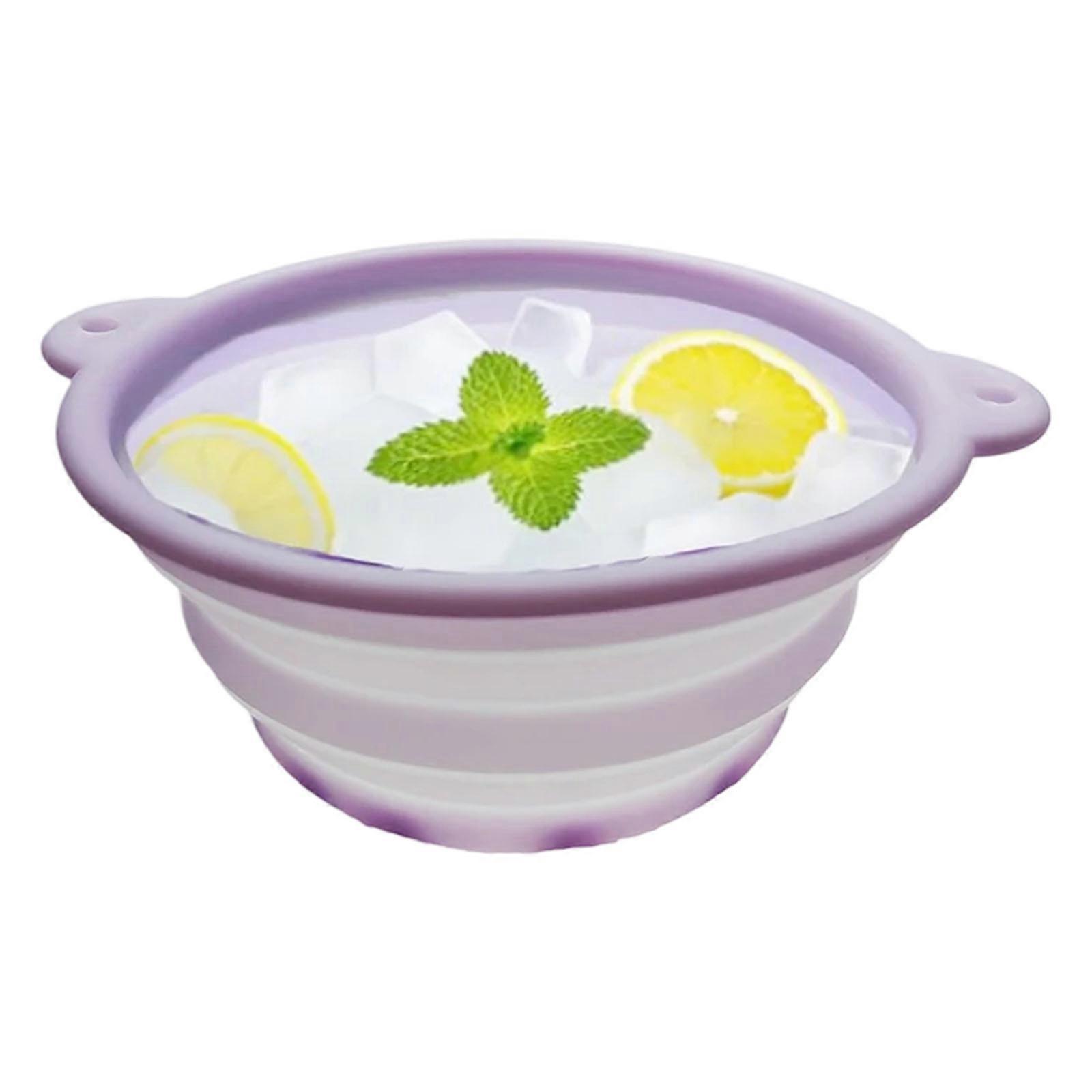 Elastomer Cold Countenance Soaking Bowl For Glowing Skin And Unwinding Collapsing Plan With Ice Framework  Purple