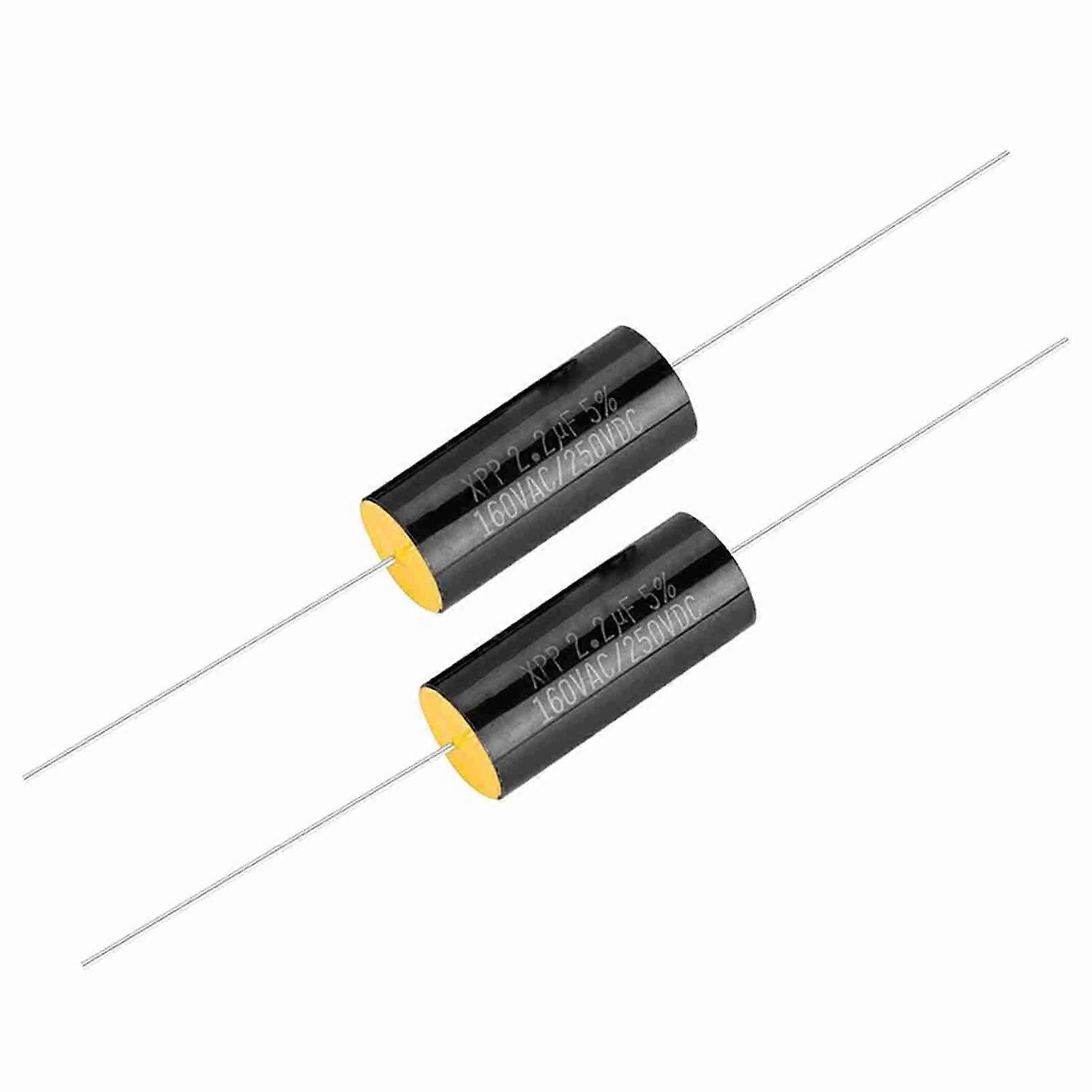 2PCS Capacitor Frequency Divider Capacitance Audio Speaker Capacitor (2.2uF)