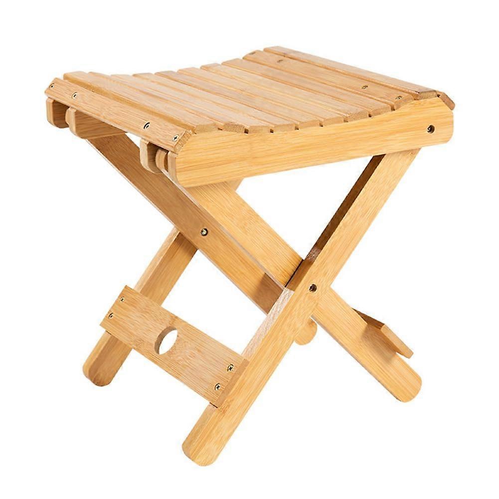 Folding Stool  Portable Solid Bamboo Outdoor Fishing Chair, Model, Small Bench, Easy Install