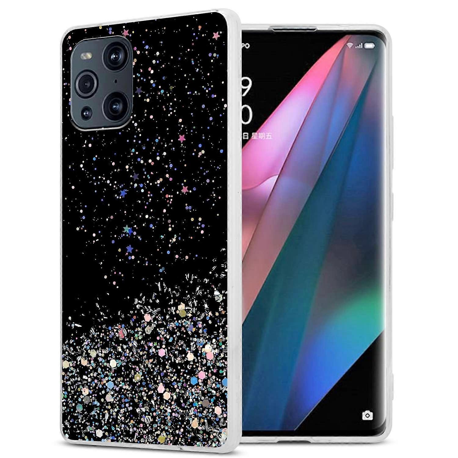 Case Oppo FIND X3 PRO Protective Case TPU - Transparent with Glitter