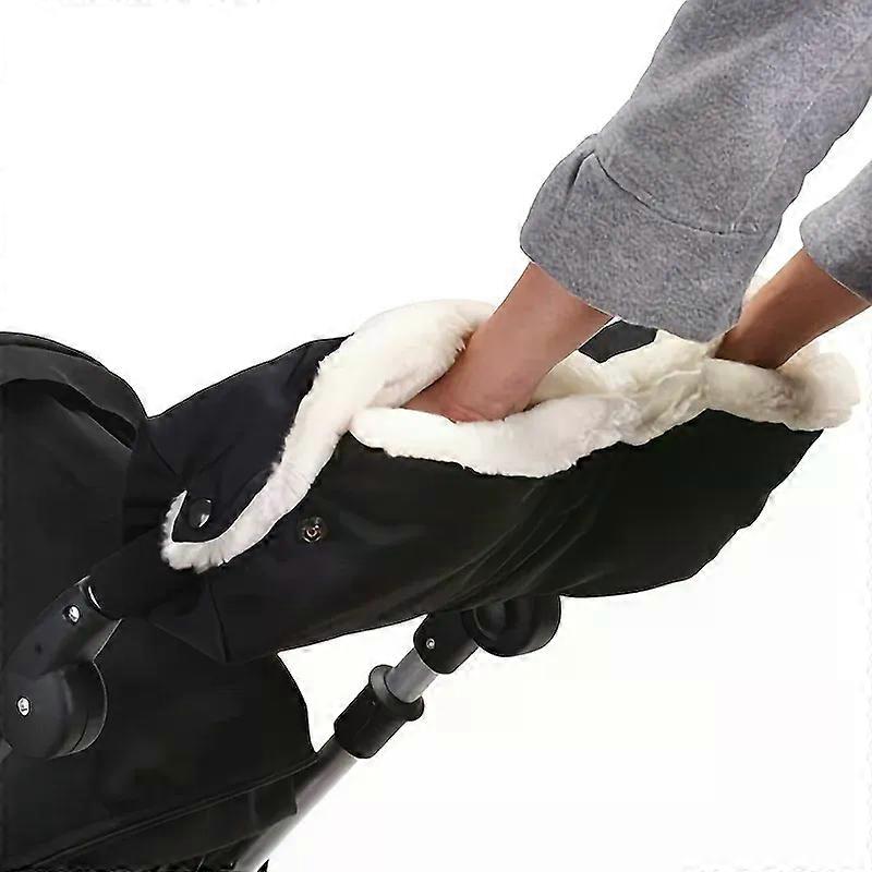 Stay-Toasty Stroller Gloves! Windproof & Plush-Lined Easy Clip-On Design for Cold Weather Keep Hands Warm on the Go
