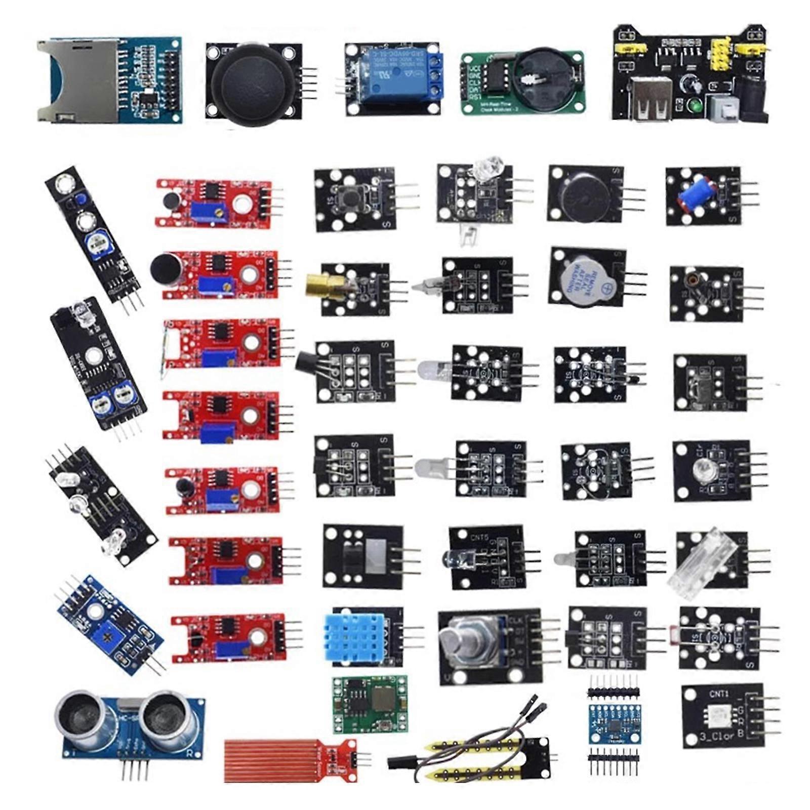 Professional 45 Module Sensorings Board Kits For Development Includes Ultrasonic MP1584EN Module For STEM Education Projects Multicolor